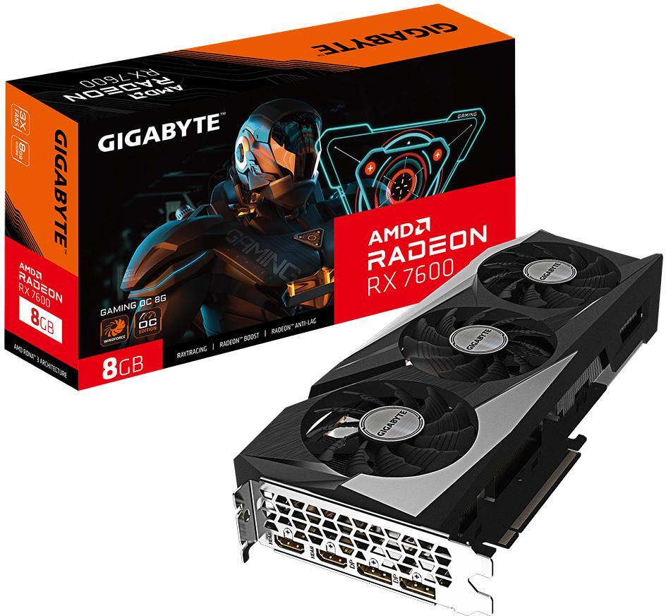 Gráfica Gigabyte Radeon RX 7600 Gaming OC 8GB GDDR6