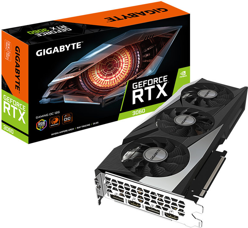 Gráfica Gigabyte GeForce® RTX 3060 Gaming OC Rev.2 LHR 12GB GD6