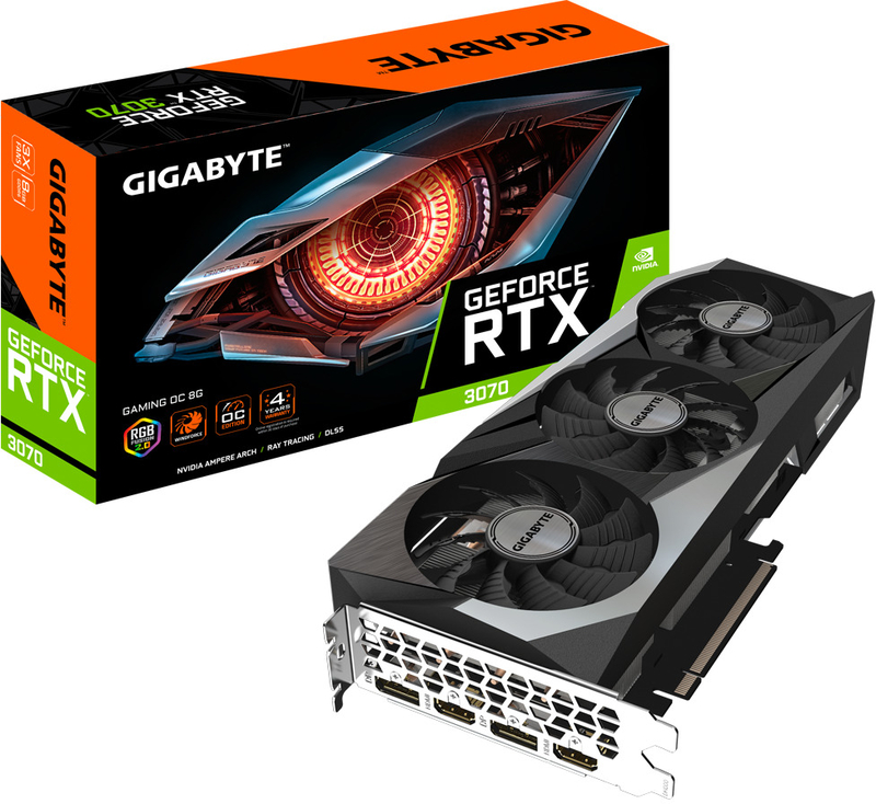 Gráfica Gigabyte GeForce® RTX 3070 Gaming OC Rev.2 LHR 8GB GD6