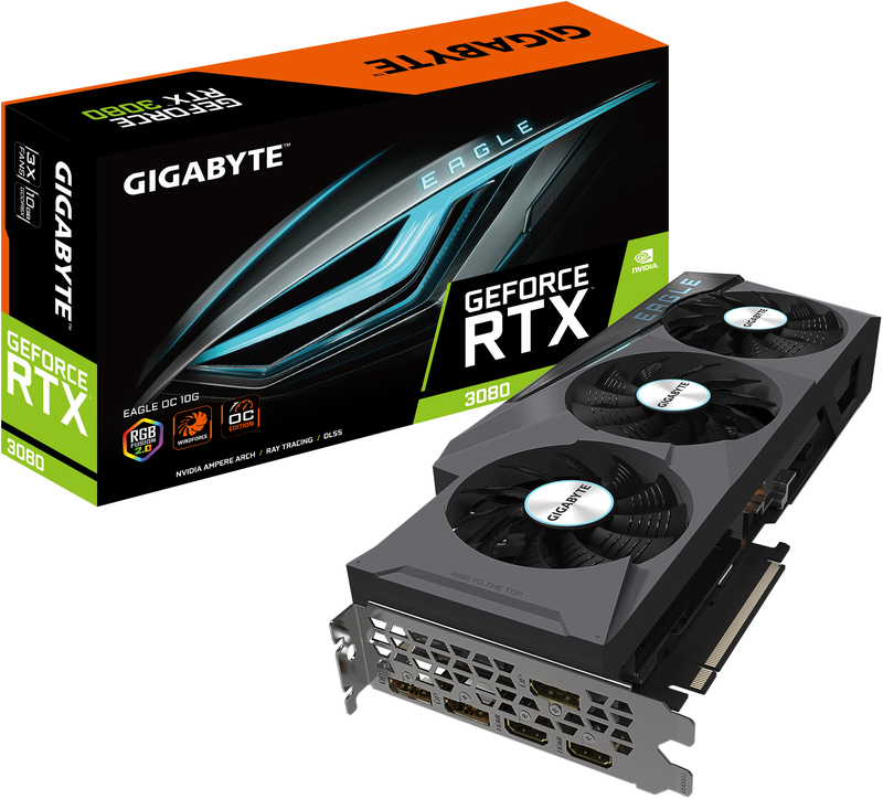 Gráfica Gigabyte GeForce® RTX 3080 Eagle OC 10GB GD6X