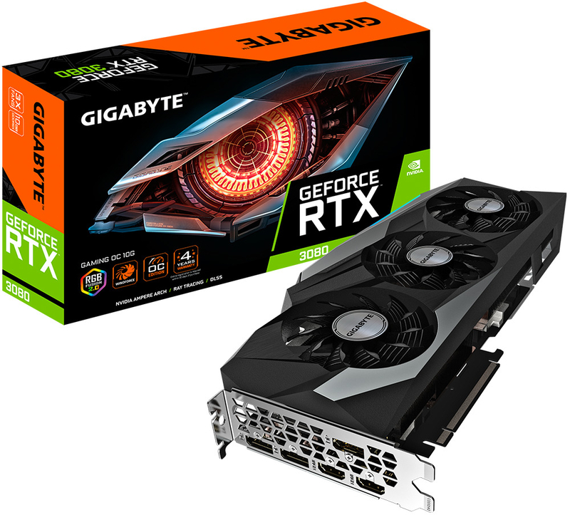 Gráfica Gigabyte GeForce® RTX 3080 Gaming OC Rev.2 LHR 10GB GD6X