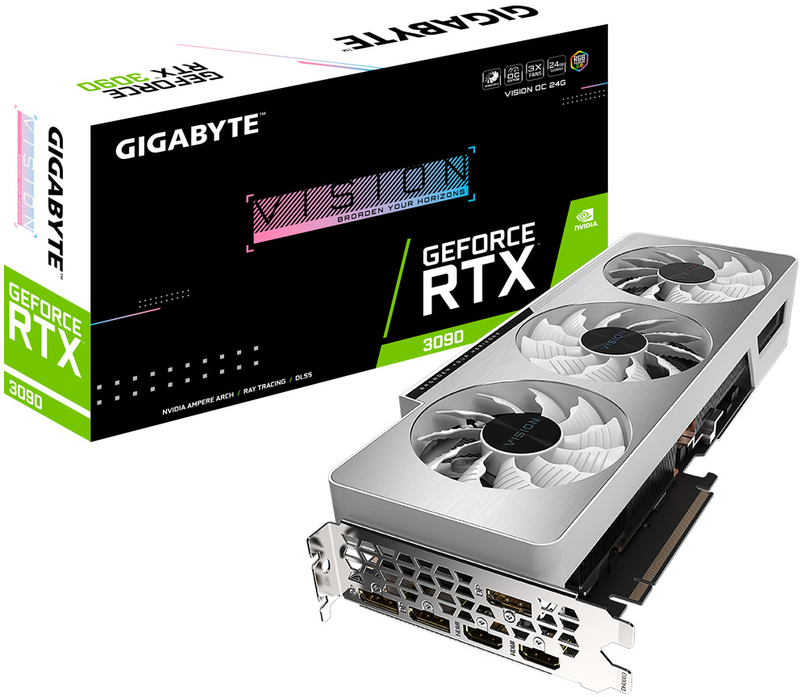 Gráfica Gigabyte GeForce® RTX 3090 VIsion OC 24GB GD6X