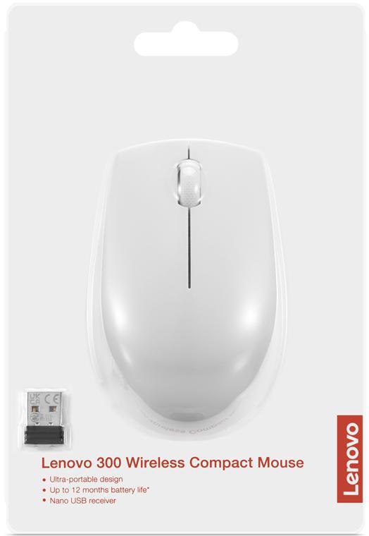 Lenovo - Rato Lenovo 300 Compact Wireless Cloud Grey