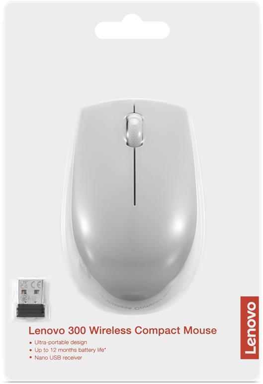 Lenovo - Rato Lenovo 300 Compact Wireless Arctic Grey
