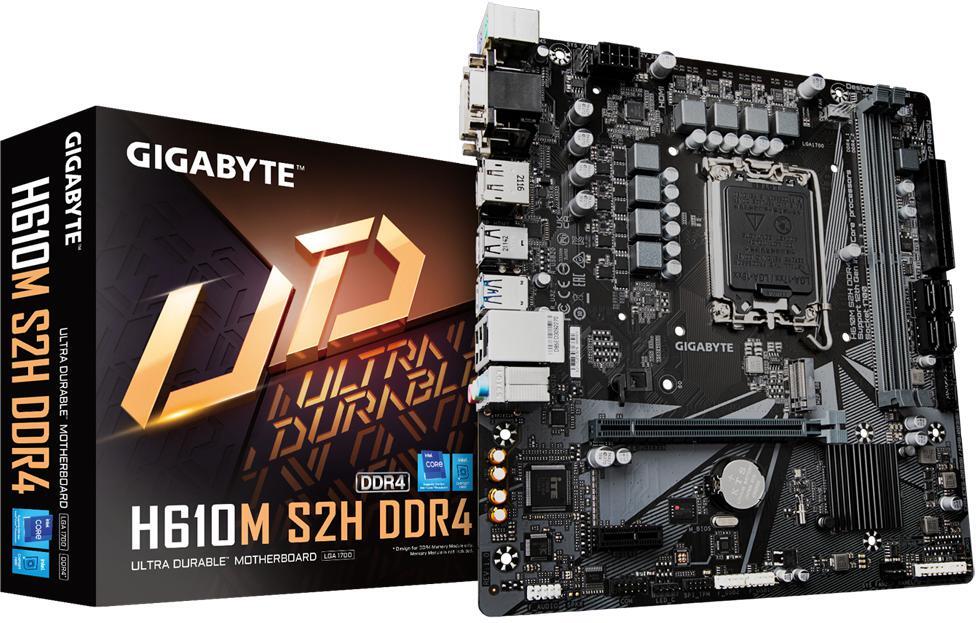 - ** B Grade ** Motherboard Gigabyte H610M S2H DDR4 Picture of - ** B Grade ** Motherboard Gigabyte H610M S2H DDR4
