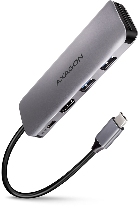 Multiport-USB-C Hub AXAGON HMC-5 2xUSB A 1x MicroSD/SD 1xHDMI 2xUSB-C