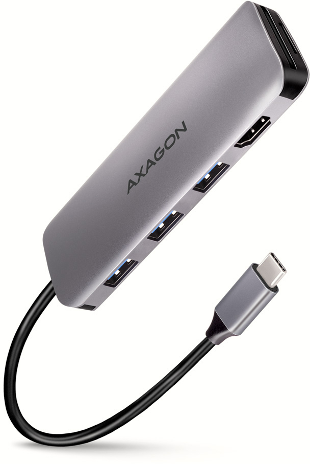 HUB USB-C AXAGON HMC-HCR3A 3x USB-A + HDMI + SD/microSD, USB-C 3.2 Gen