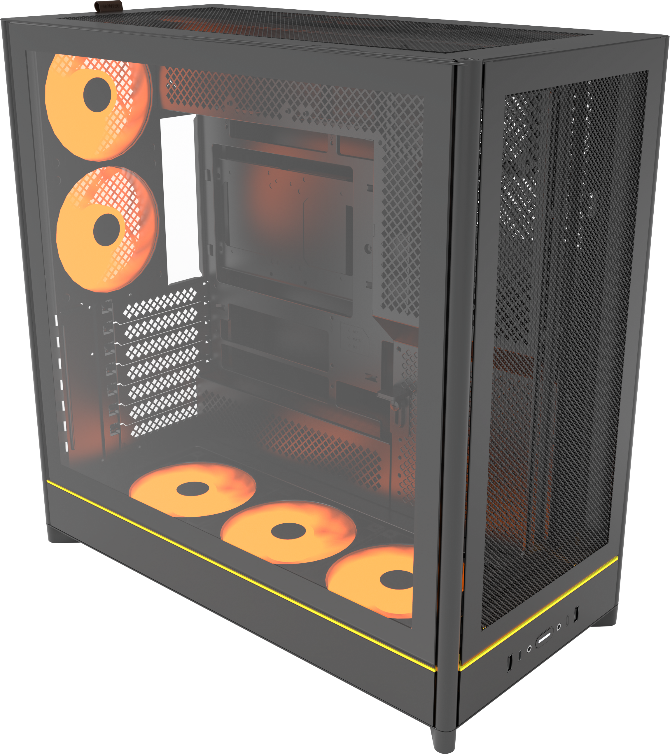 Montech - Caixa ATX Montech HS01 Pro Preto