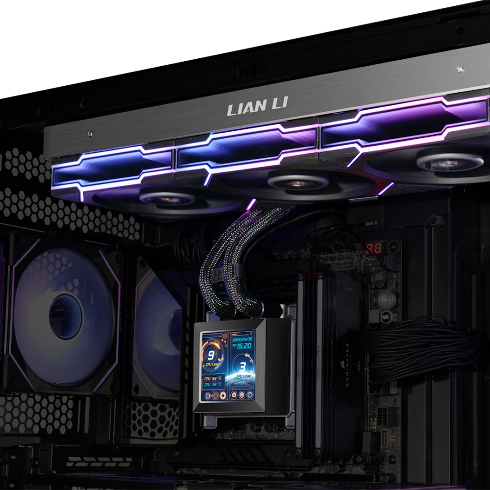 Lian Li - Water Cooler CPU AIO Lian Li HydroShift LCD 360TL ARGB Preto - 360mm