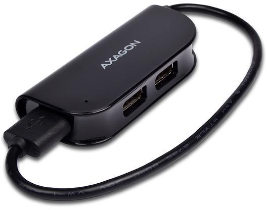 AXAGON - HUB USB AXAGON HUE-X4B 4x USB2.0 READY Preto