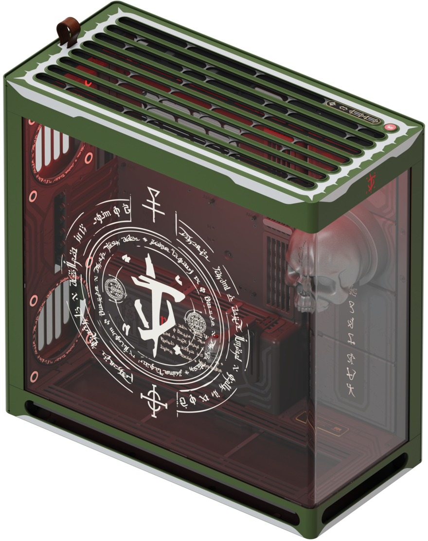 HAVN - Caixa ATX HAVN HS 420 Base Preto DOOM The Dark Ages Limited Edition