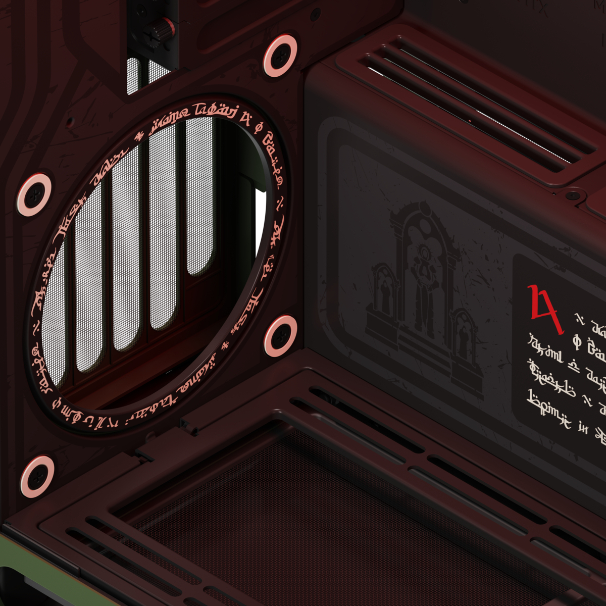 HAVN - Caixa ATX HAVN HS 420 Base Preto DOOM The Dark Ages Limited Edition