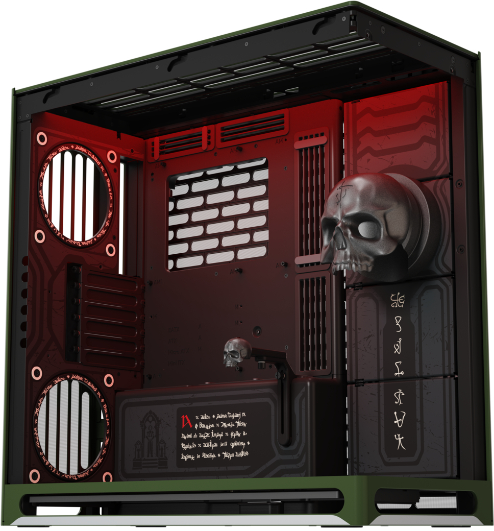 HAVN - Caixa ATX HAVN HS 420 Base Preto DOOM The Dark Ages Limited Edition