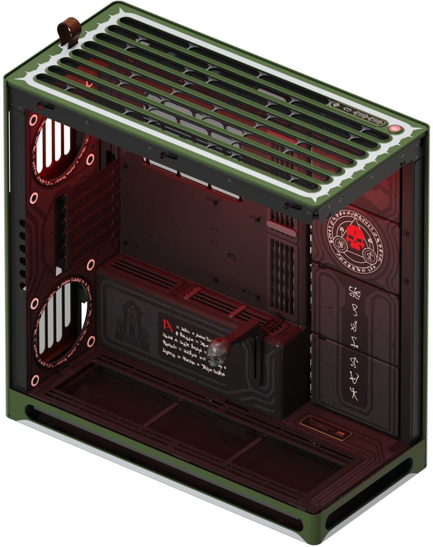 HAVN - Caixa ATX HAVN HS 420 Base Preto DOOM The Dark Ages Limited Edition