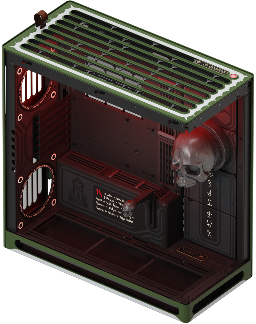 HAVN - Caixa ATX HAVN HS 420 Base Preto DOOM The Dark Ages Limited Edition