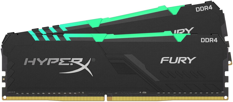 HyperX Kit 16GB (2 x 8GB) DDR4 2400MHz Fury RGB CL15