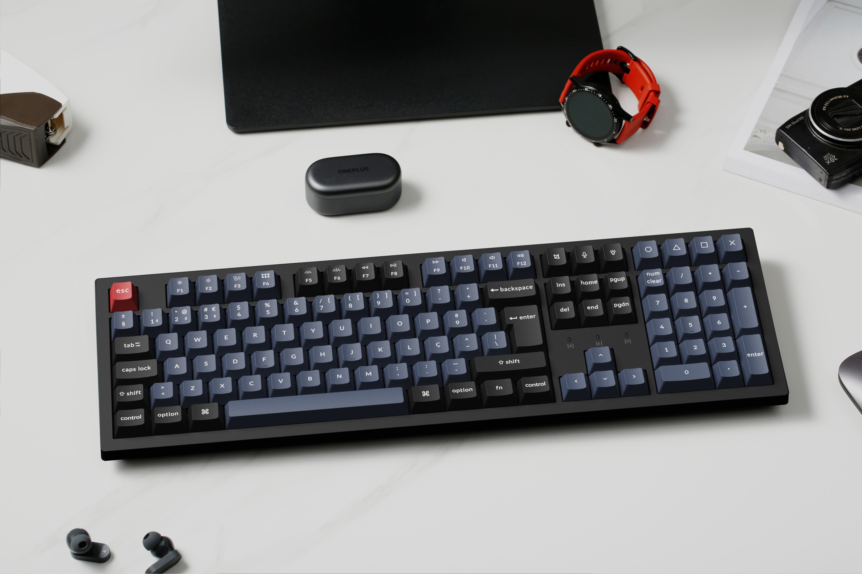 Keychron - Teclado Mecânico Keychron K10 Pro 100% Wireless Keychron K Pro Switch Red Linear