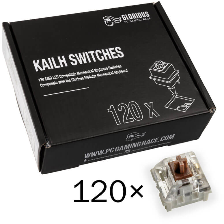 Pack 120 Switches Kailh Speed Bronze para Glorious GMMK