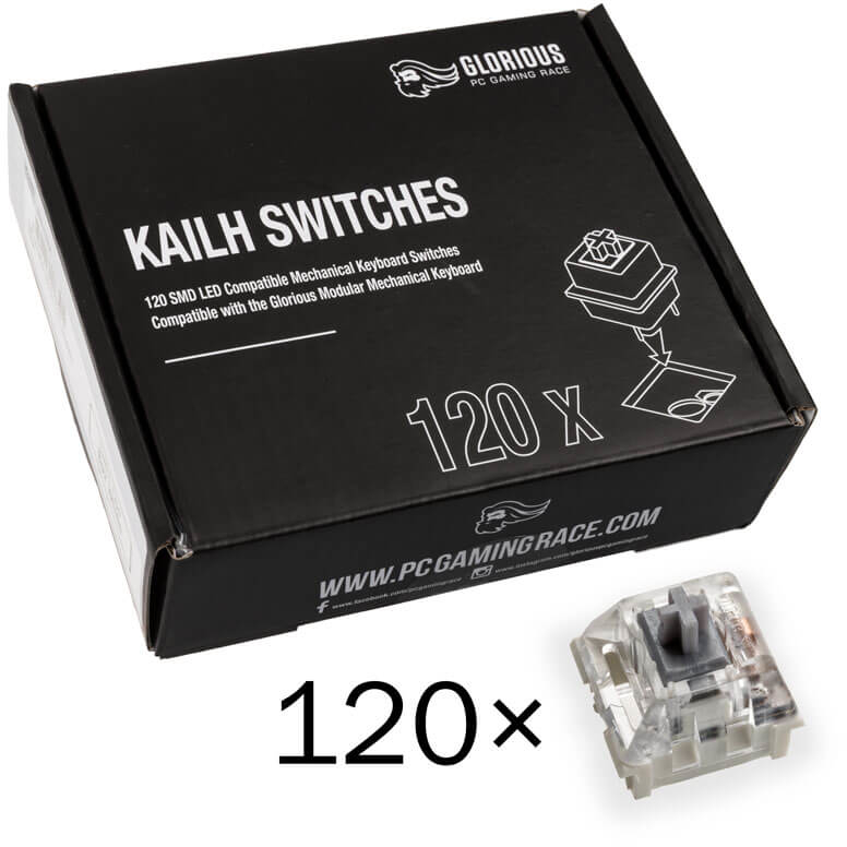 Pack 120 Switches Kailh Speed Silver para Glorious GMMK