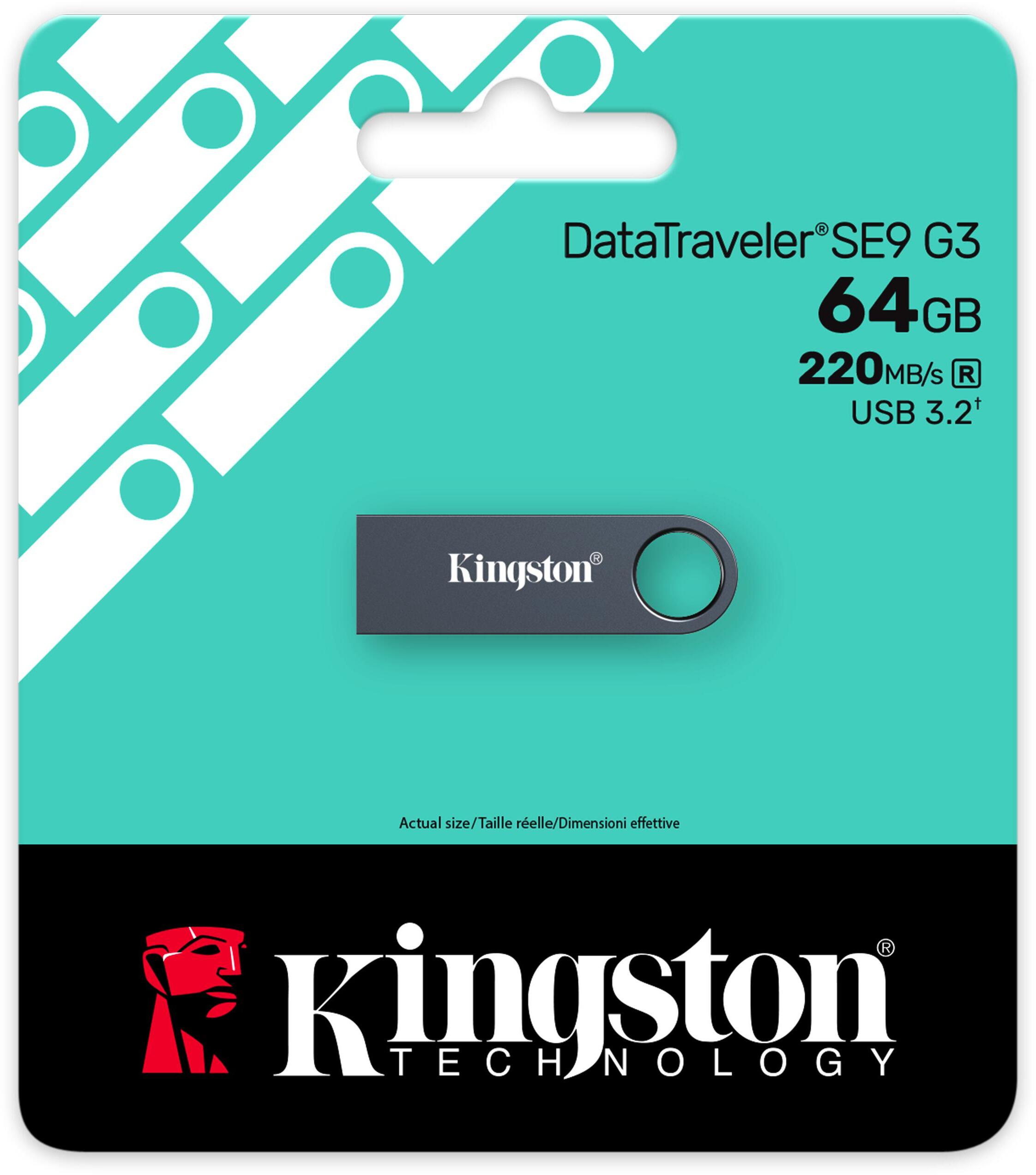 Kingston - Pen Kingston DataTraveler SE9 G3 Dark Nickel 64GB USB3.2 Gen 1