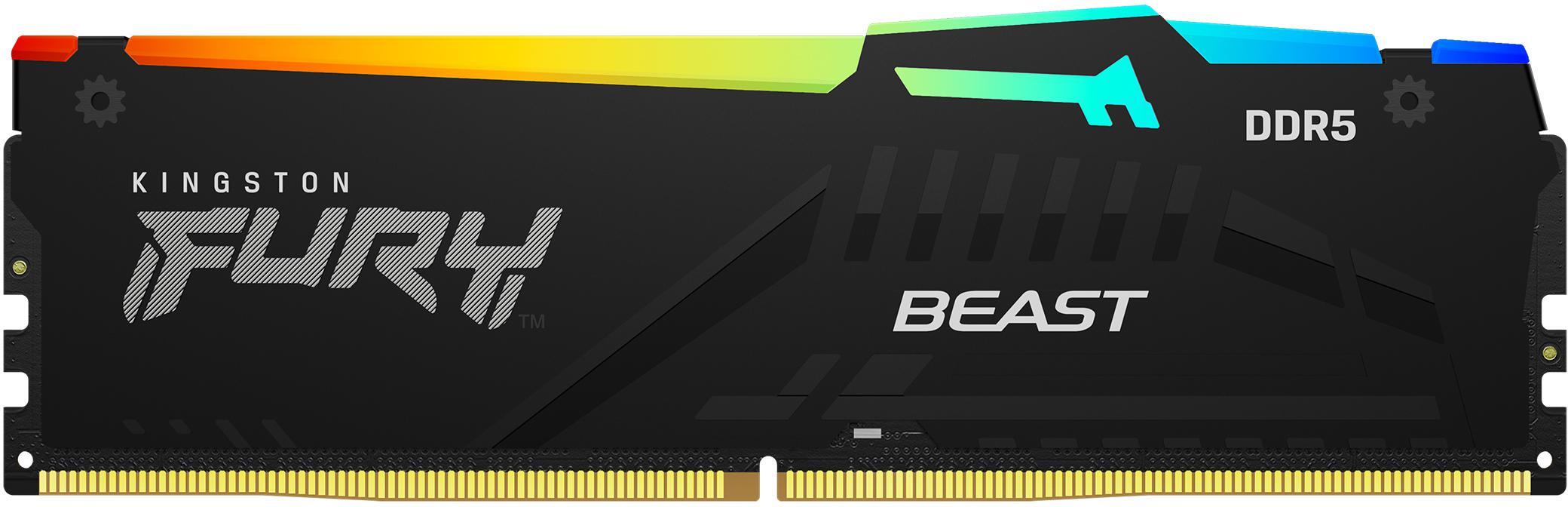 Kingston - Kingston Kit 32GB (2 x 16GB) DDR5 6000MHz FURY Beast RGB EXPO Preto CL30