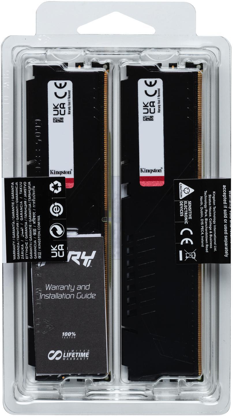 Kingston - Kingston Kit 32GB (2 x 16GB) DDR5 6000MHz FURY Beast Preto CL30