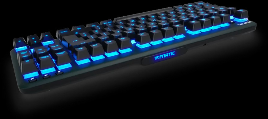 Fnatic - Teclado Fnatic miniSTREAK TKL Gaming Tastatur Kailh Speed Silver - Nordic Layout