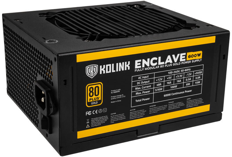 Kolink - Fonte Modular Kolink Enclave 600W 80+ Gold
