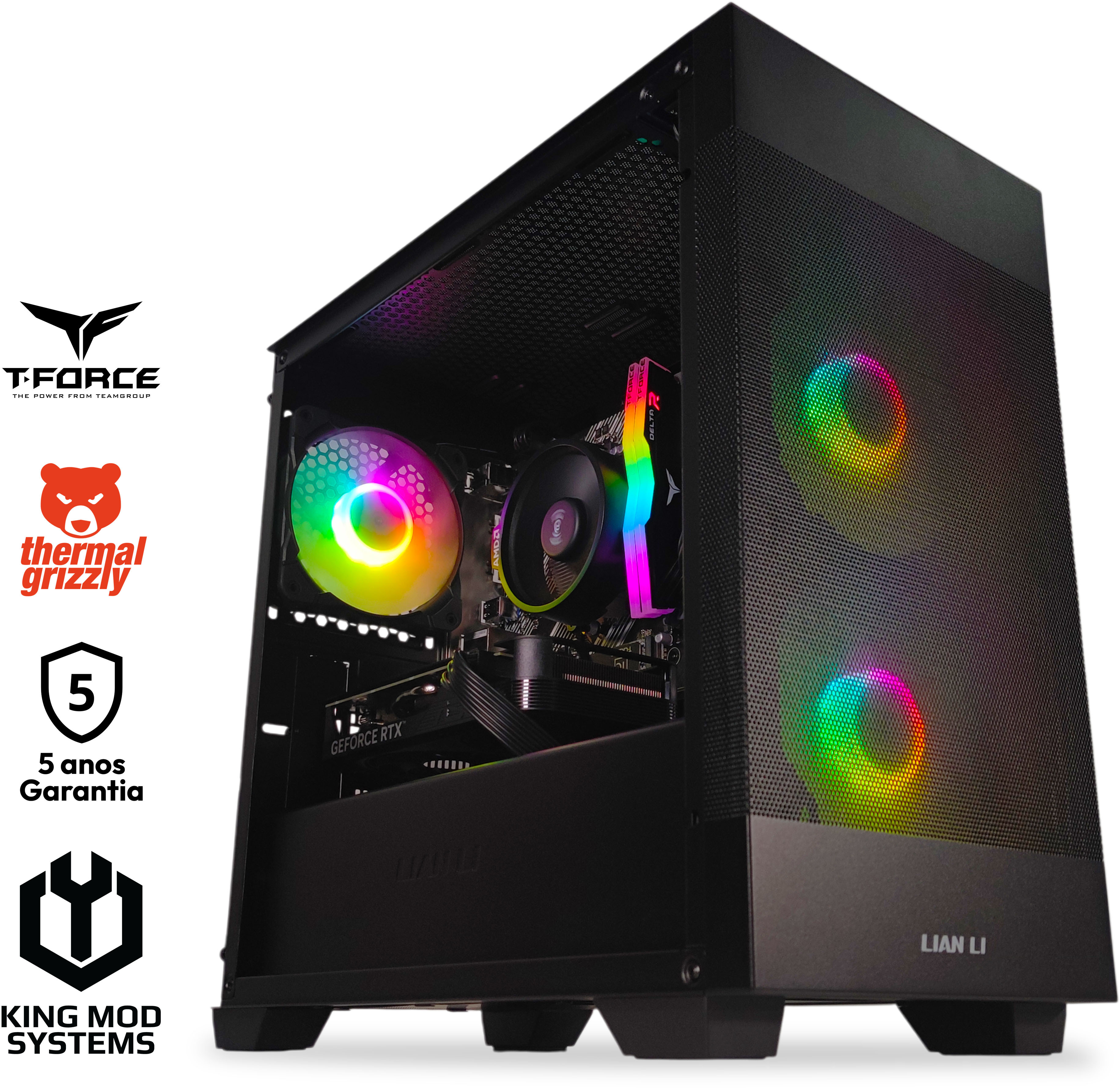 Computador King Mod Limited-PC Ryzen 5 5600 32GB DDR4 1TB RTX 4060 Ti W11