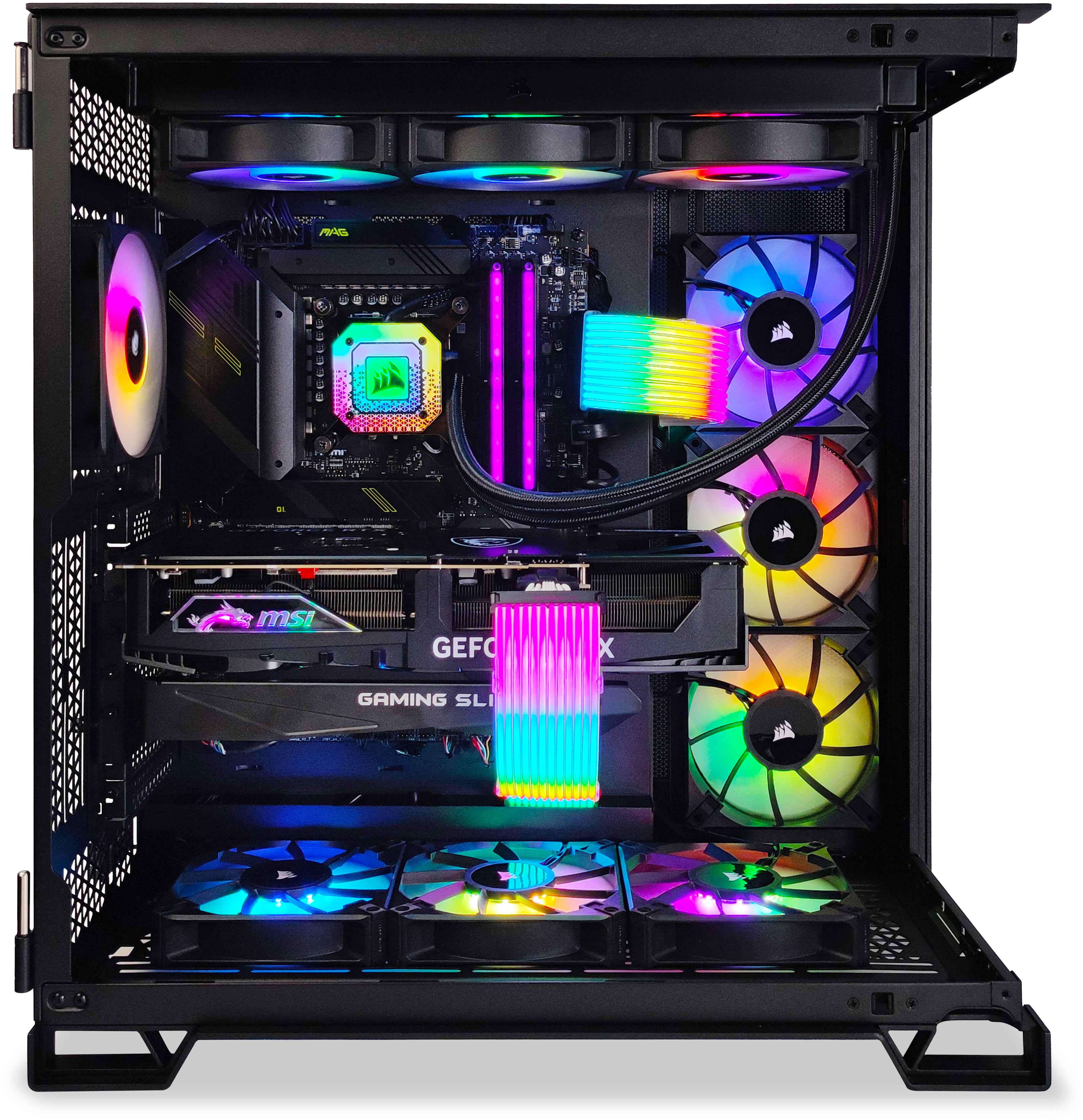 King Mod Systems - Computador King Mod Gamer-PC iCue x MSI i7 14700KF 32GB DDR5 2TB RTX 4080 SUPER WIFI W11