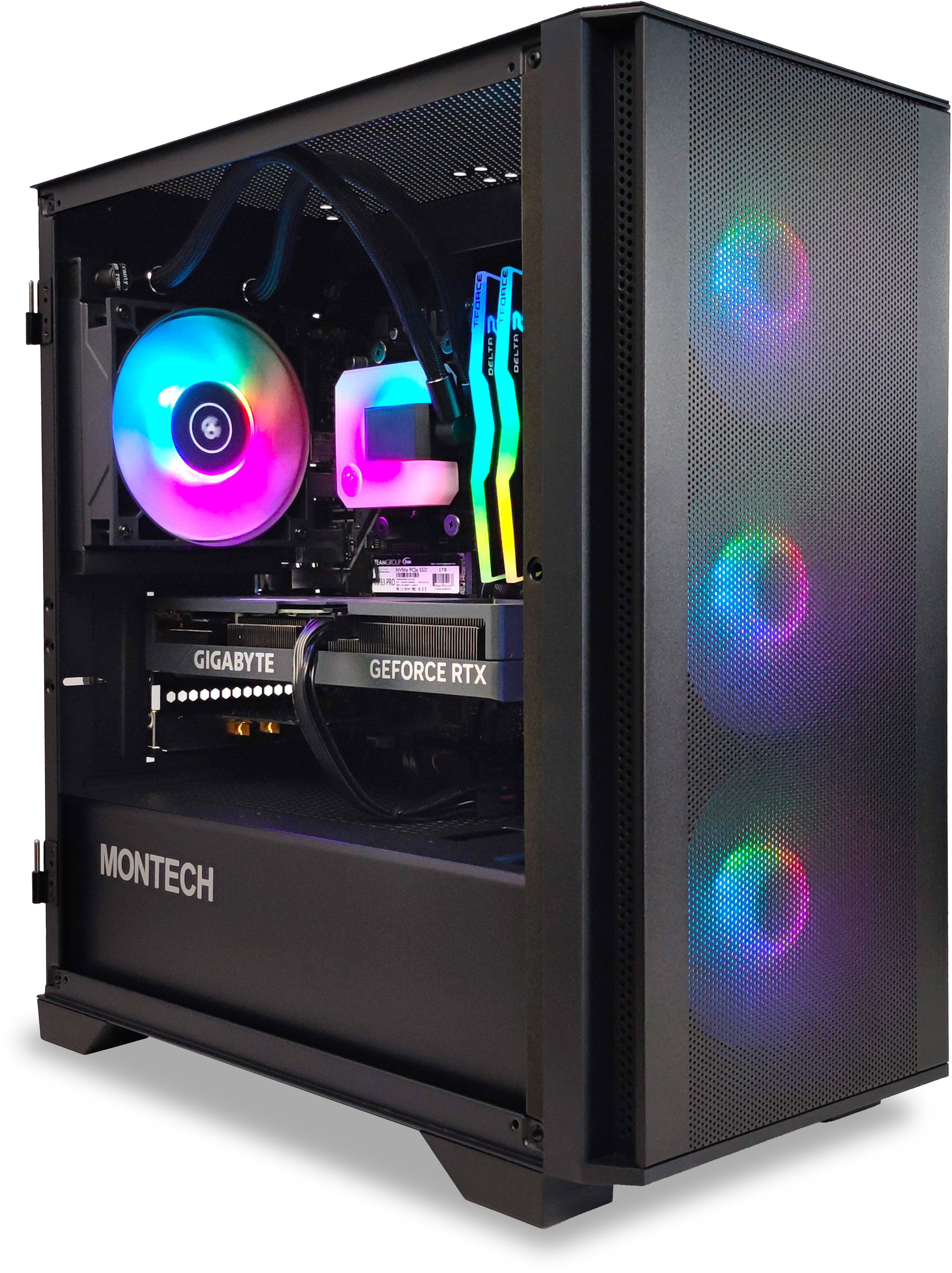 King Mod Systems - Computador King Mod Gamer-PC Powered by Gigabyte Ryzen 5 5600X 32GB DDR4 1TB RTX 4060 Ti WiFi W11