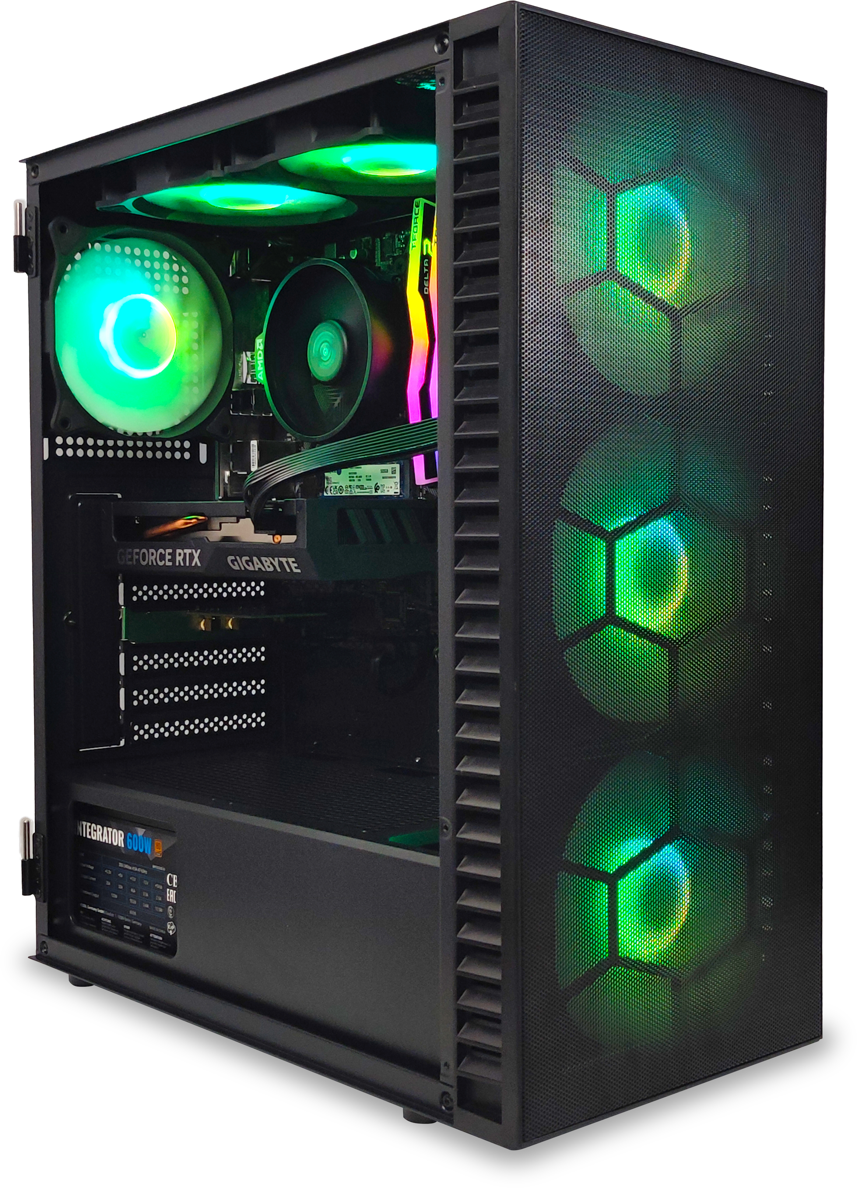 King Mod Systems - Computador King Mod Gamer-PC Powered by Gigabyte Ryzen 5 5500 16GB DDR4 500GB RTX 4060 WiFi W11