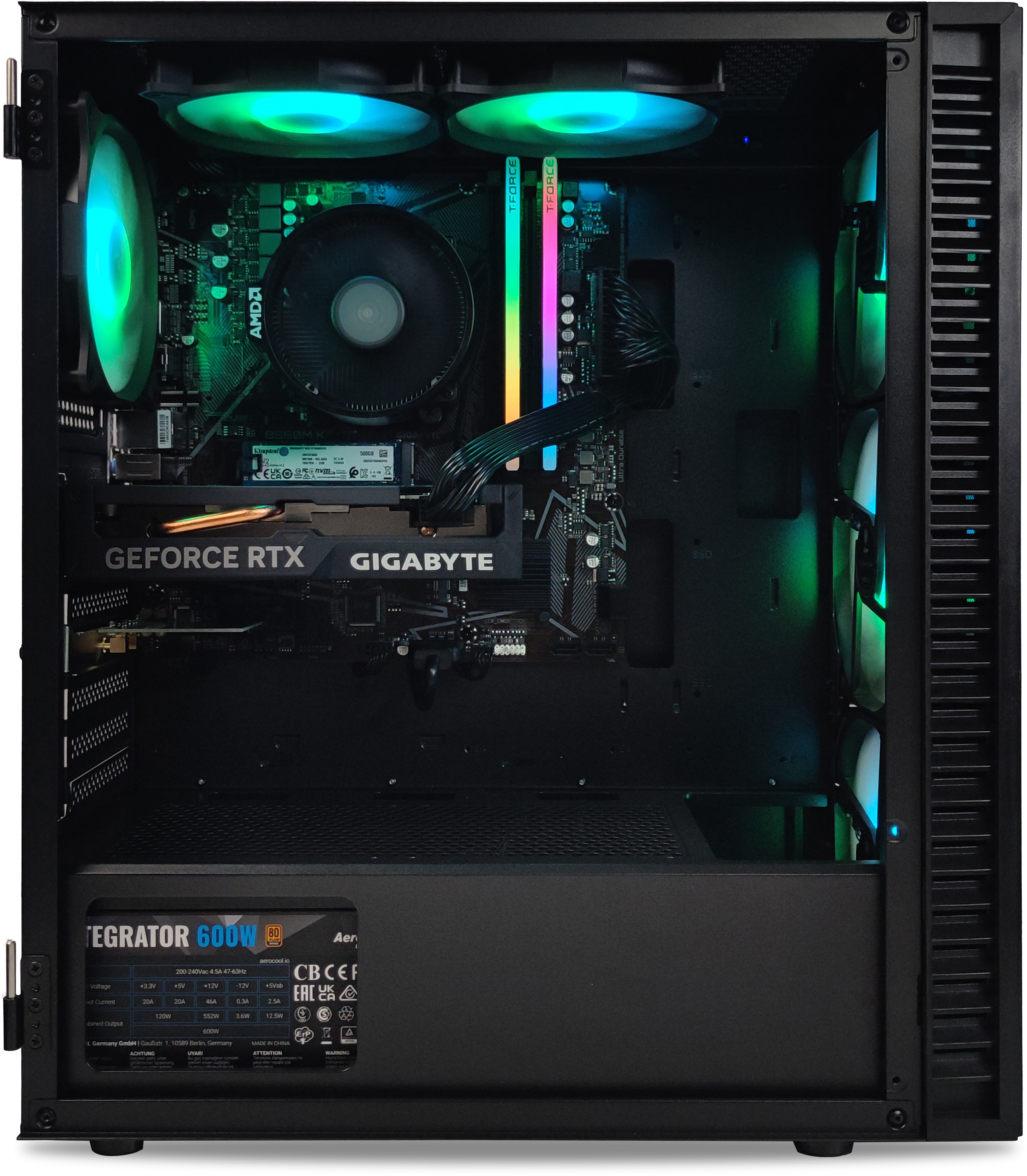 King Mod Systems - Computador King Mod Gamer-PC Powered by Gigabyte Ryzen 5 5500 16GB DDR4 500GB RTX 4060 WiFi W11