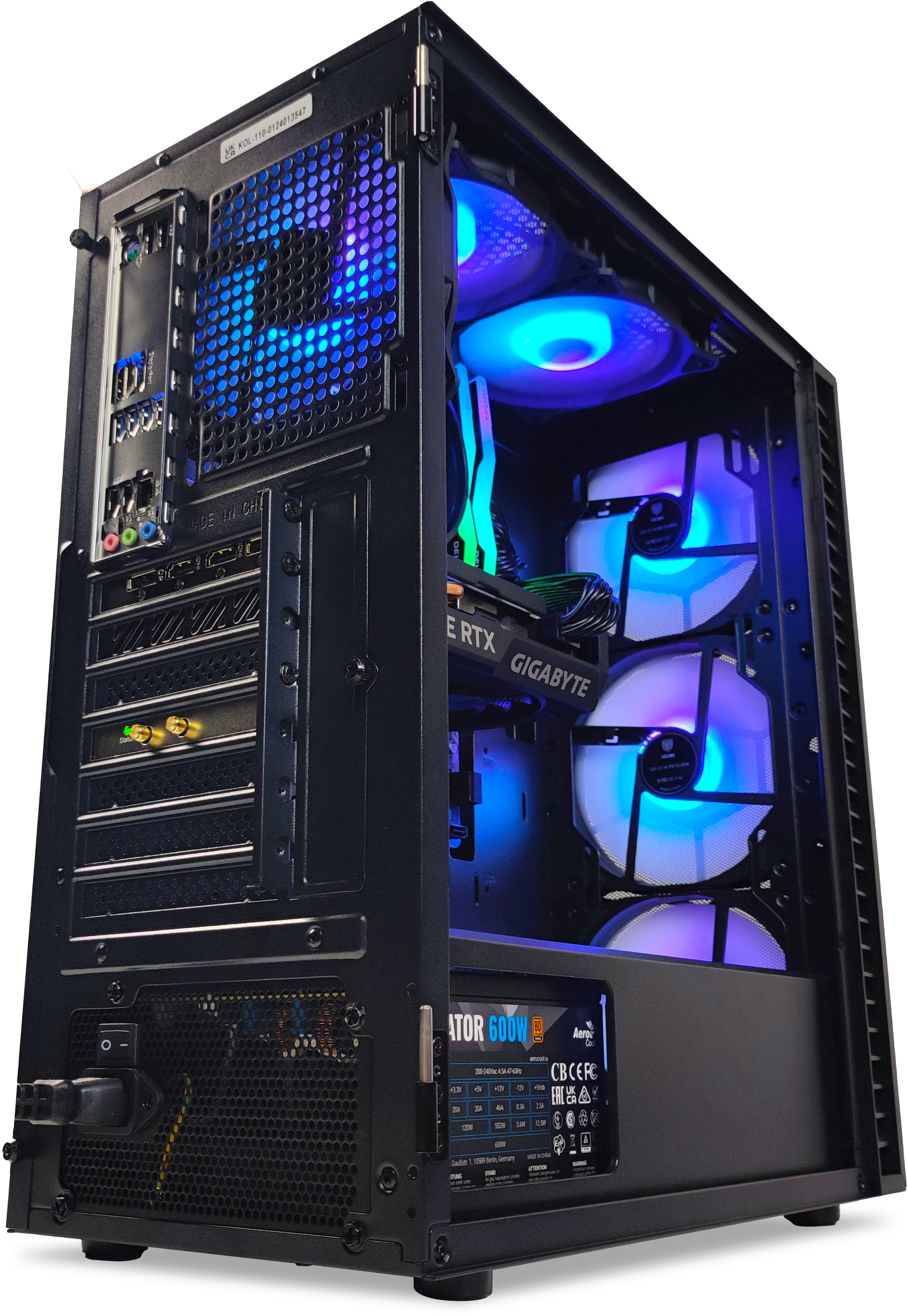 King Mod Systems - Computador King Mod Gamer-PC Powered by Gigabyte Ryzen 5 5500 16GB DDR4 500GB RTX 4060 WiFi W11