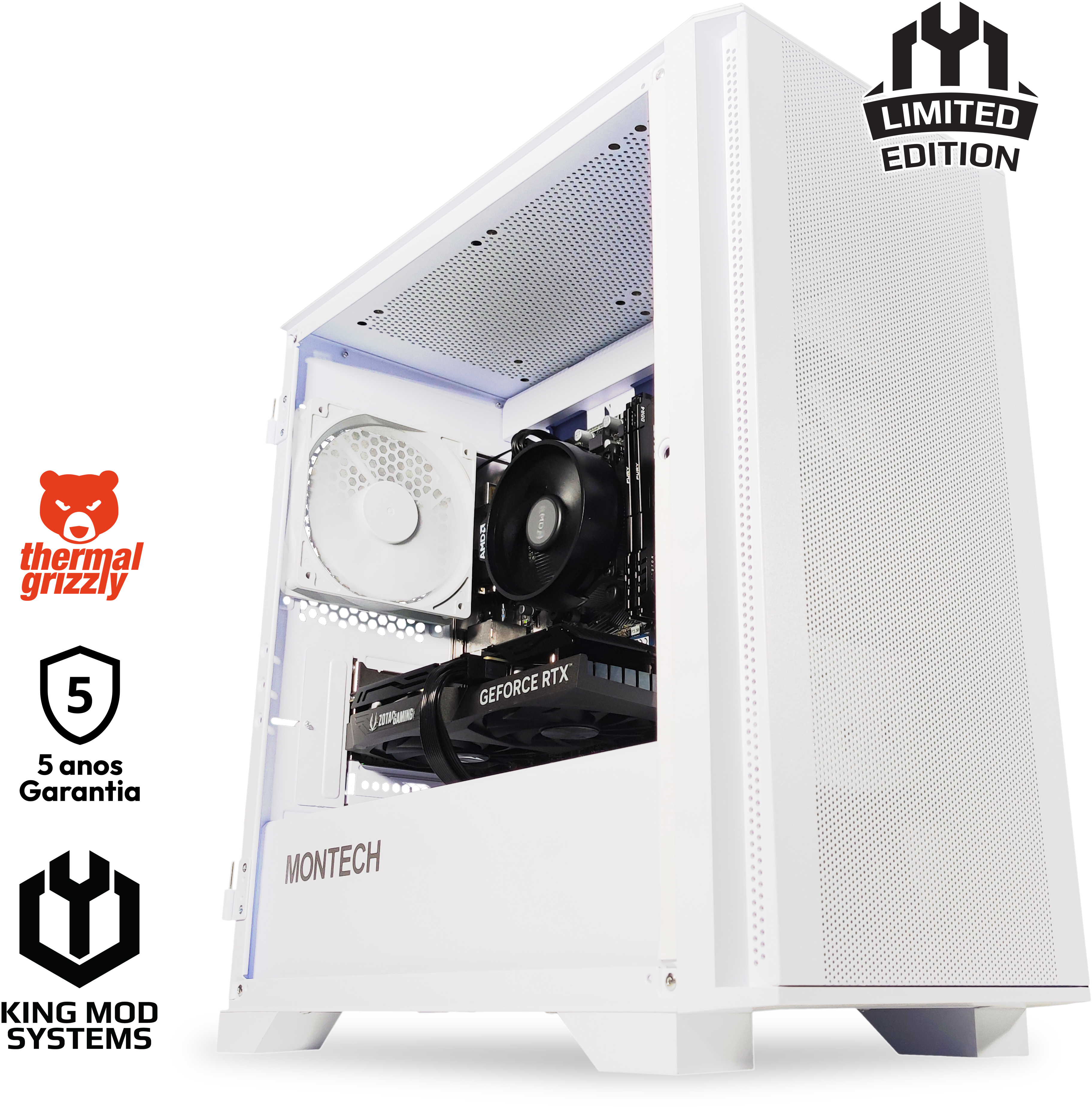 Computador King Mod Limited-PC R5 4500 16GB 500GB RTX 3050 WiFi W11