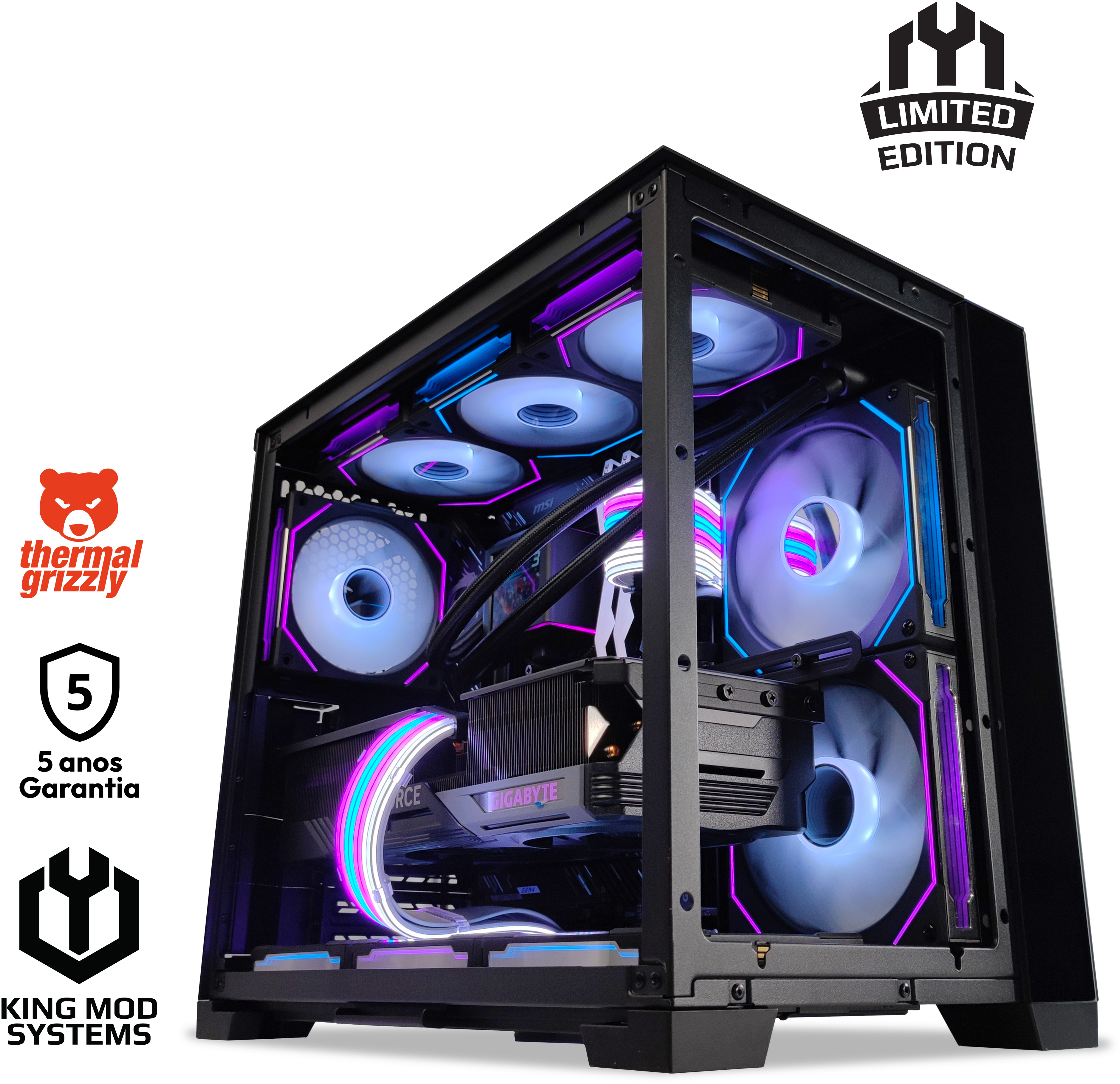 Computador King Mod Limited-PC Ultra 7 265KF 48GB DDR5 2TB RTX 4080 SUPER WiFi W11