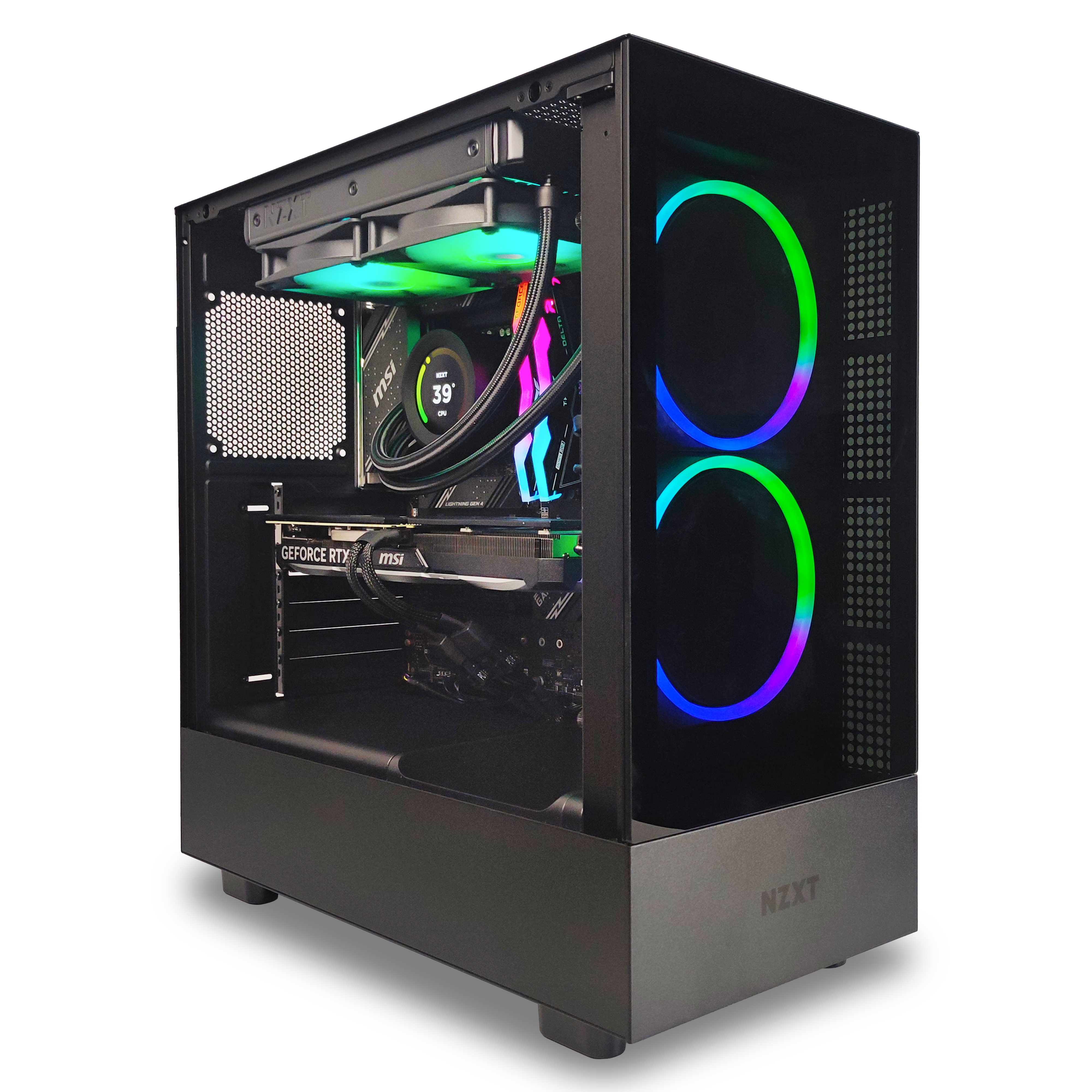 King Mod Systems - Computador King Mod Gamer-PC Powered by NZXT x MSI i5 14600KF 32GB DDR5 1TB RTX 4070 SUPER WiFi W11