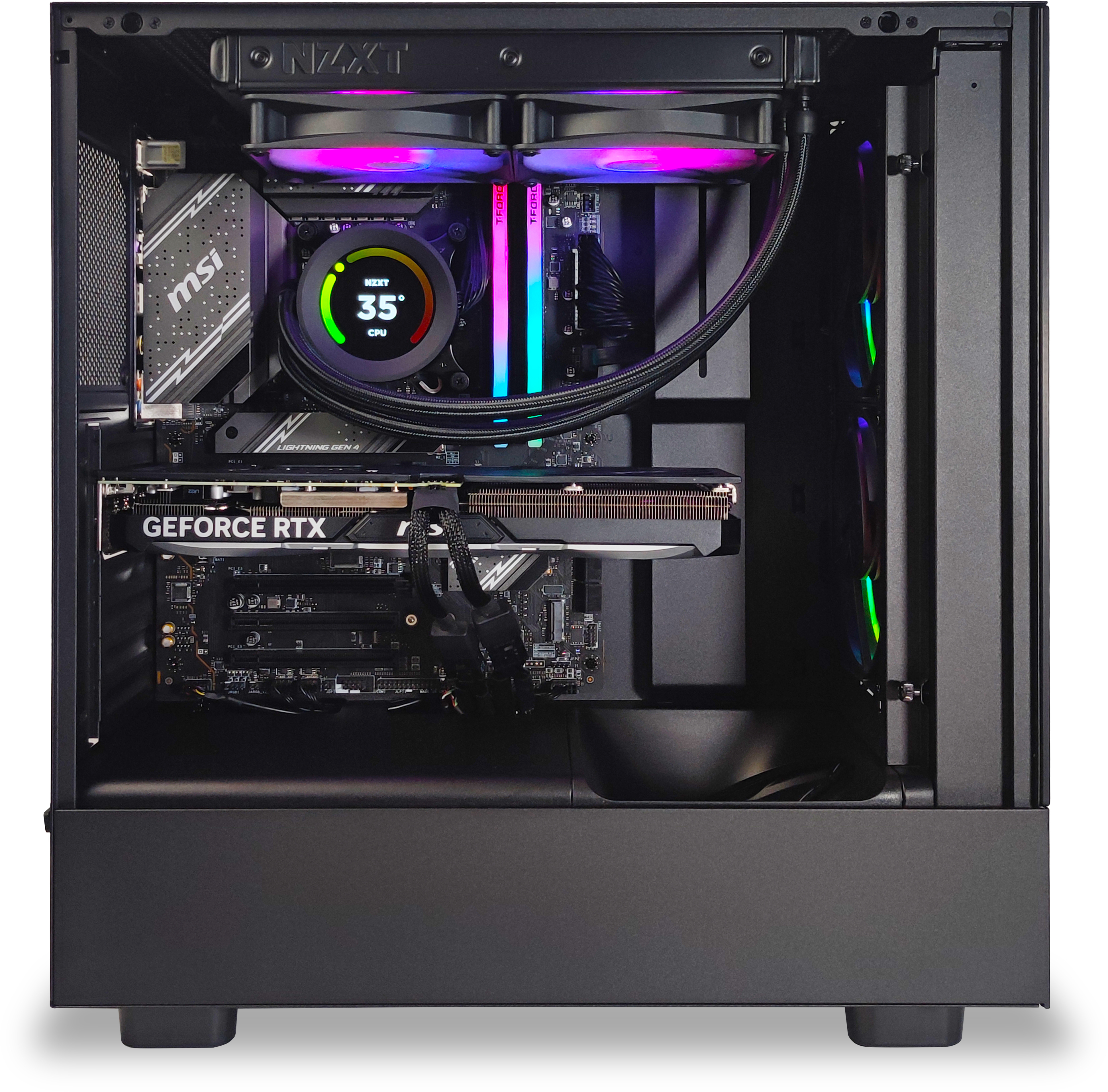 King Mod Systems - Computador King Mod Gamer-PC Powered by NZXT x MSI i5 14600KF 32GB DDR5 1TB RTX 4070 SUPER WiFi W11