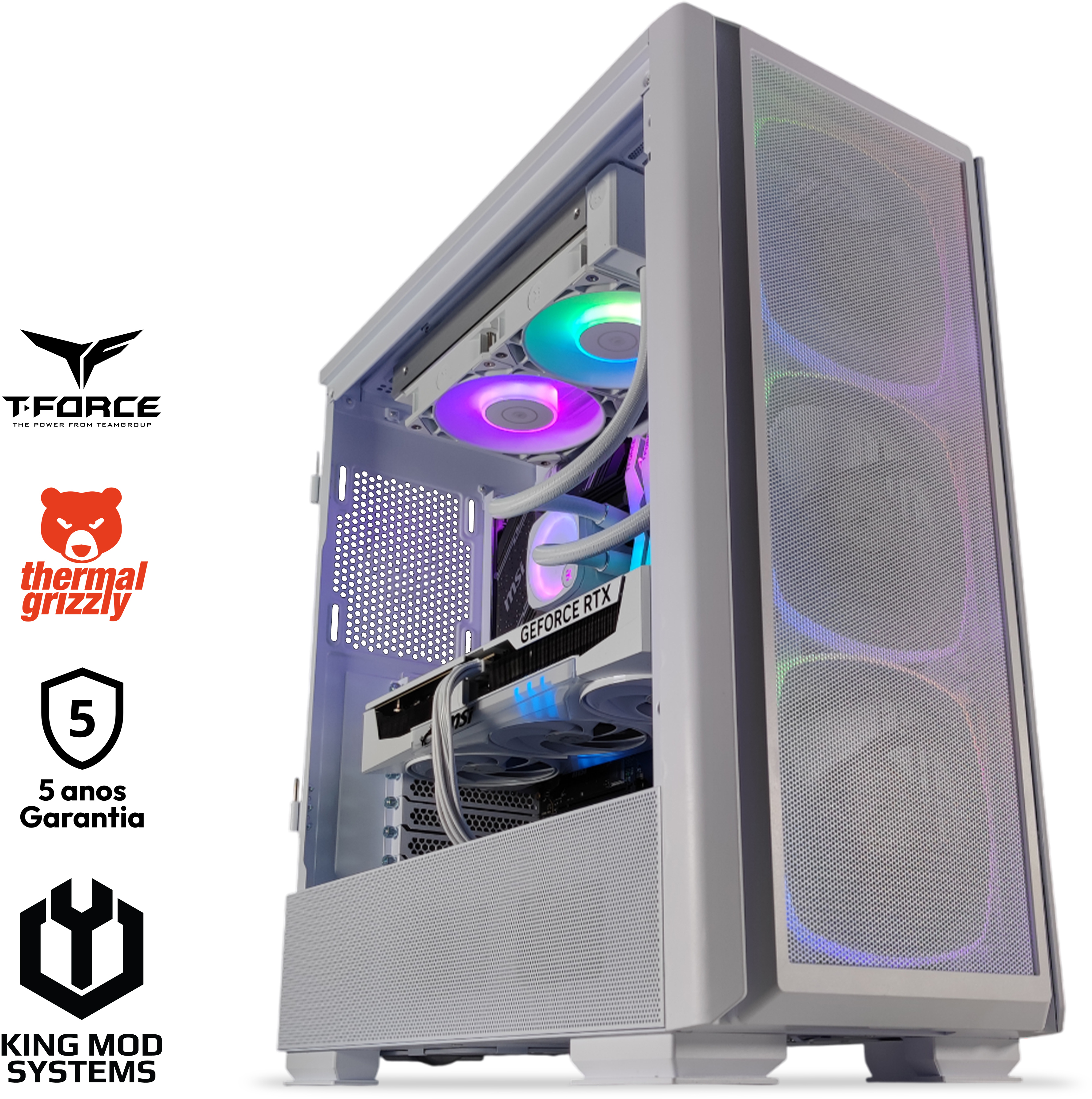 Computador King Mod Gamer-PC Intel i7 14700F 32GB DDR5 1TB RTX 5070 WiFi W11