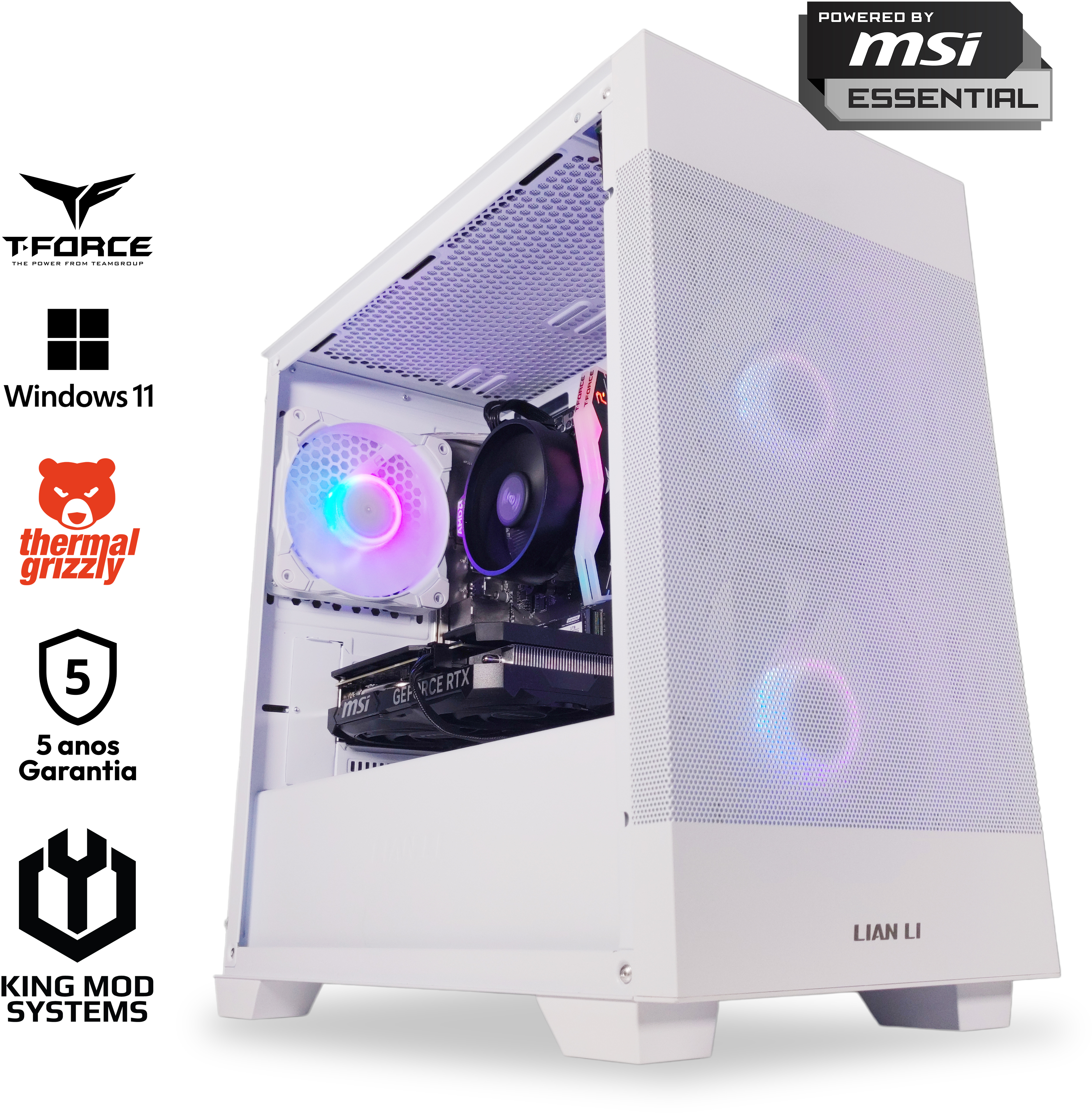 Picture of Picture of Computador King Mod Gamer-PC Ryzen 5 7500F 32GB DDR5 1TB RTX 4060 Ti W11