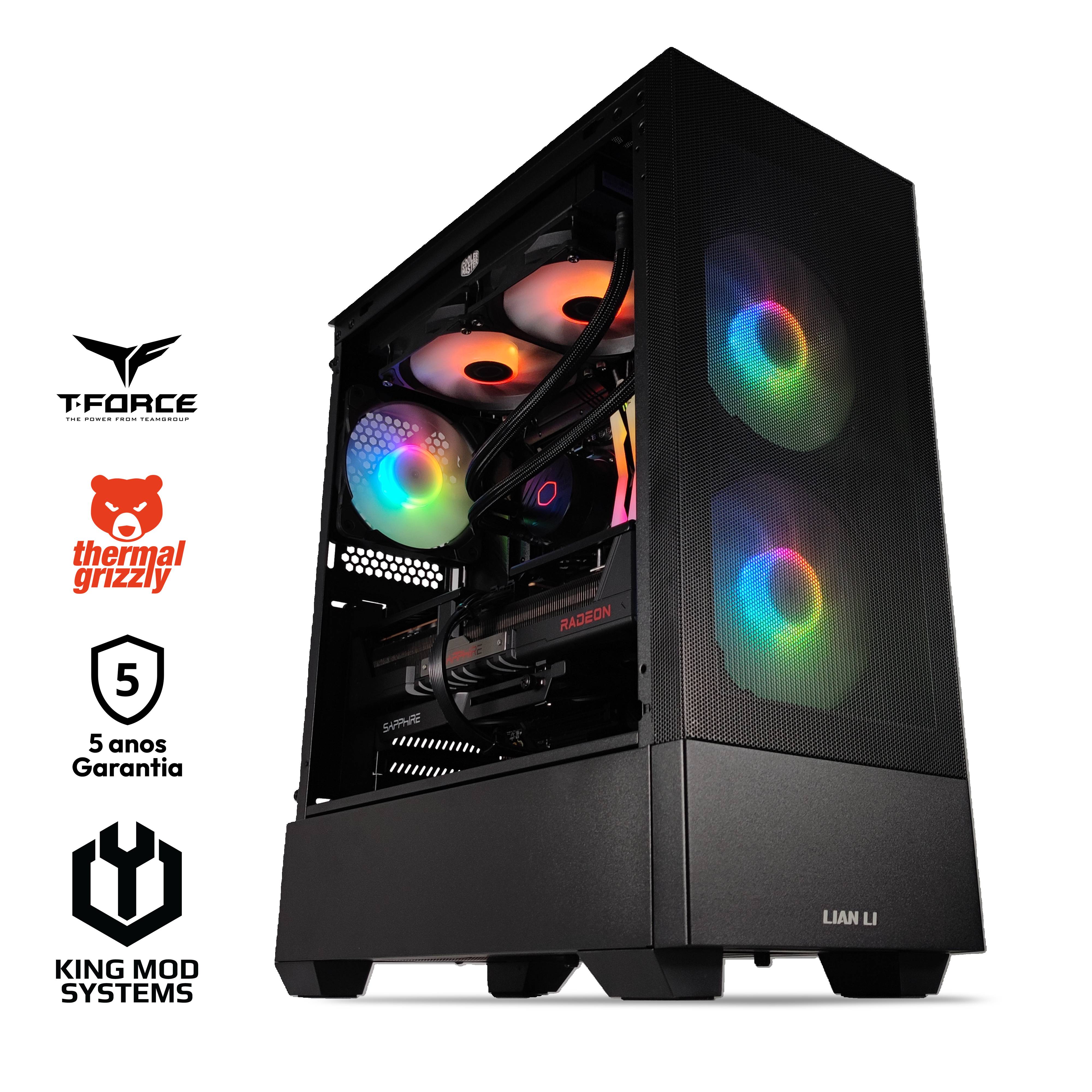 Computador King Mod Gamer-PC Ryzen 7 7800X3D 32GB DDR5 1TB RX 9070 XT WiFi W11