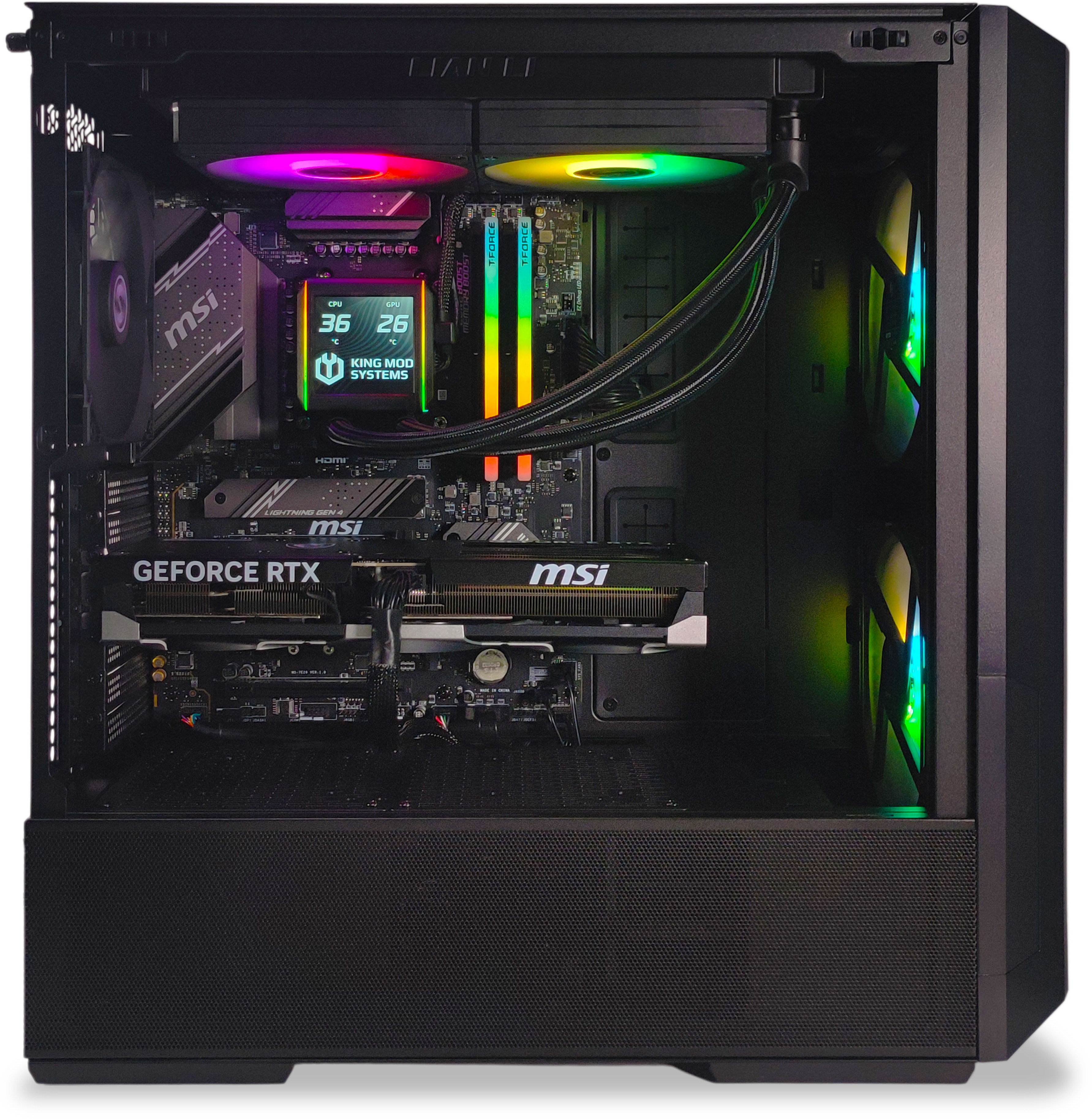 King Mod Systems - Computador King Mod Gamer-PC Ryzen 7 7800X3D 32GB DDR5 1TB RTX 5070 Ti WiFi W11