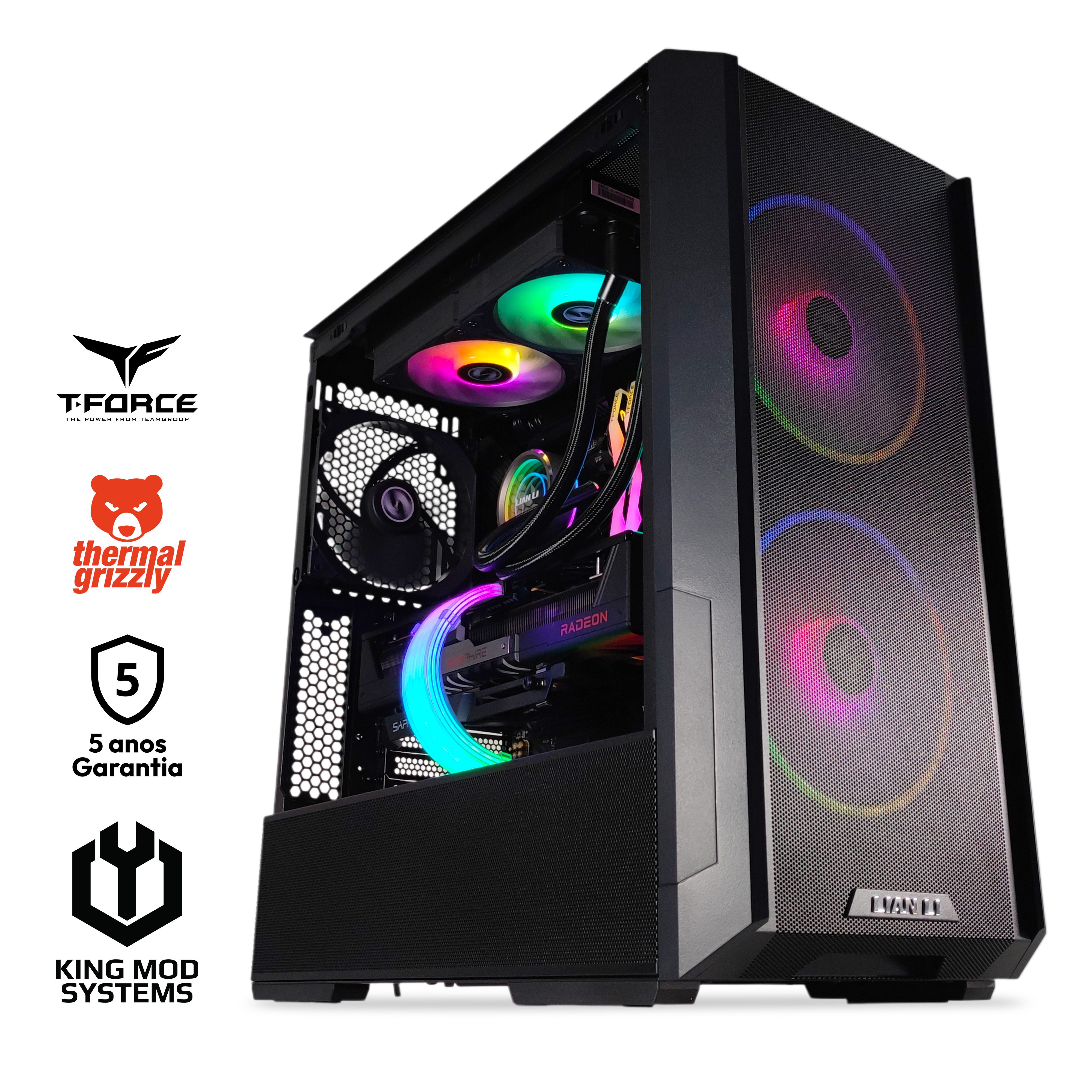 Computador King Mod Gamer-PC Ryzen 7 9800X3D 32GB DDR5 2TB RX 9070 XT WiFi W11
