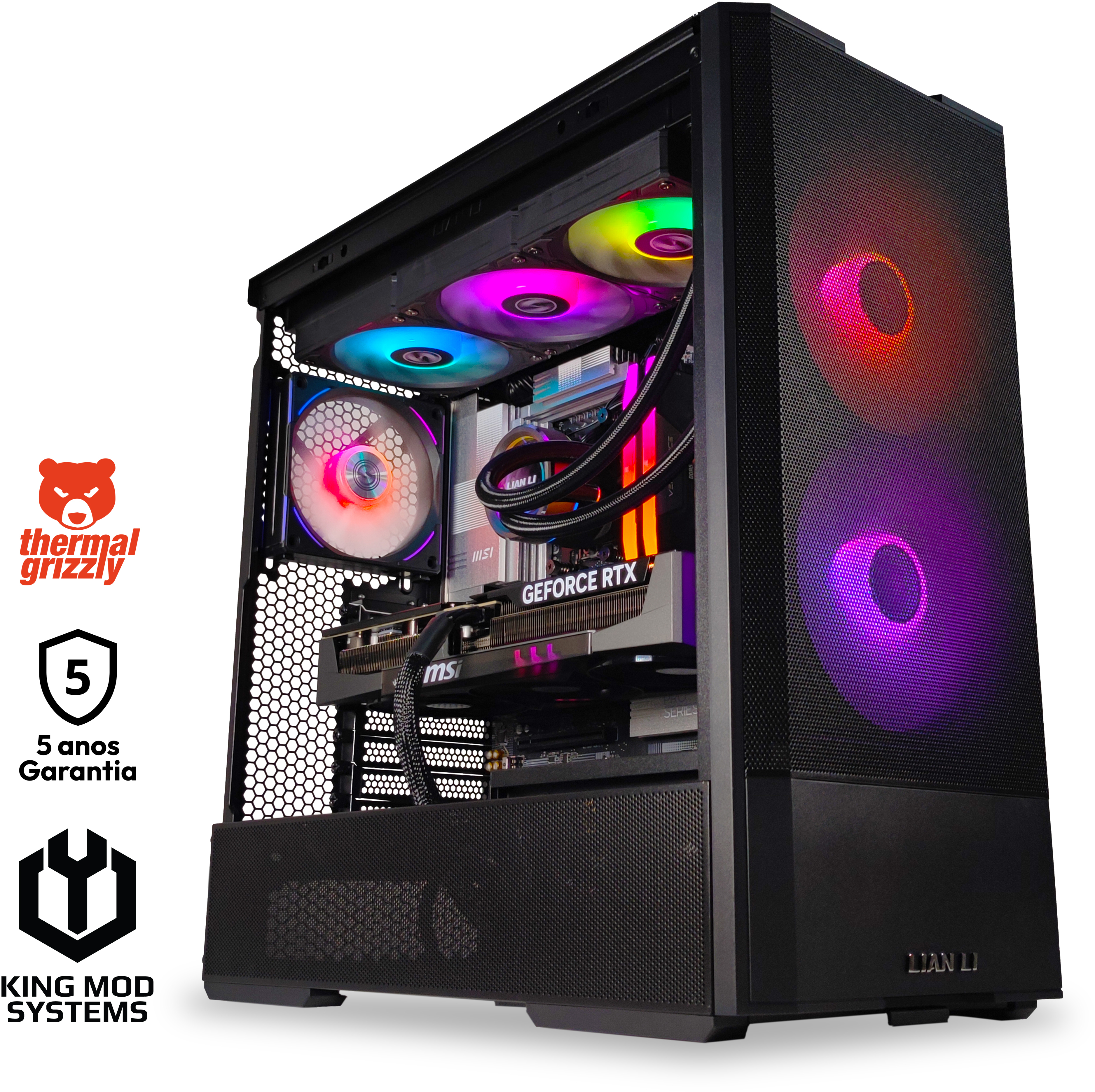 Computador King Mod Gamer-PC Ryzen 7 9800X3D 64GB DDR5 2TB RTX 5080 WiFi W11