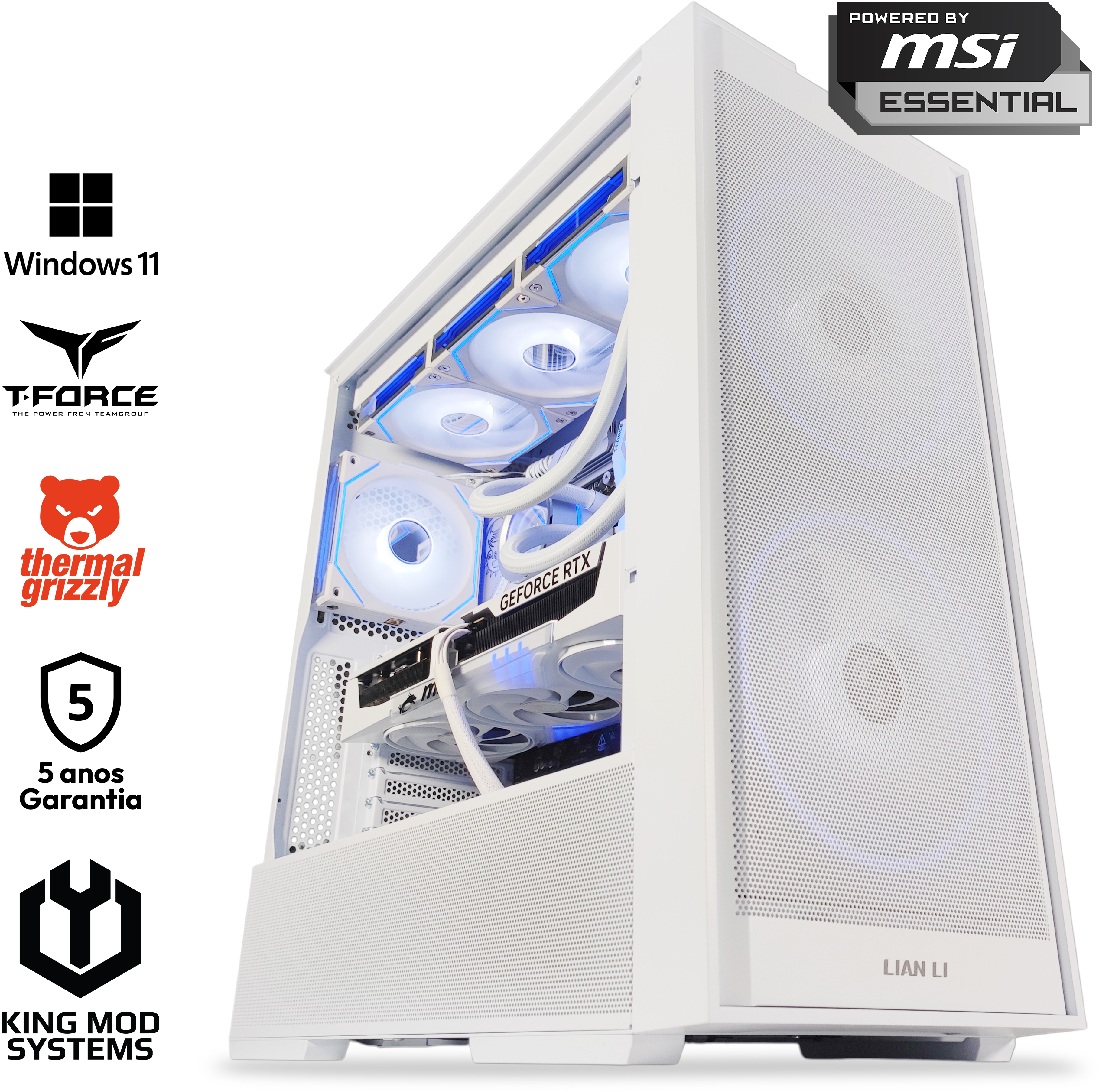 Picture of Picture of Computador King Mod Gamer-PC Ryzen 7 9800X3D 32GB DDR5 2TB RTX 5080 WiFi W11