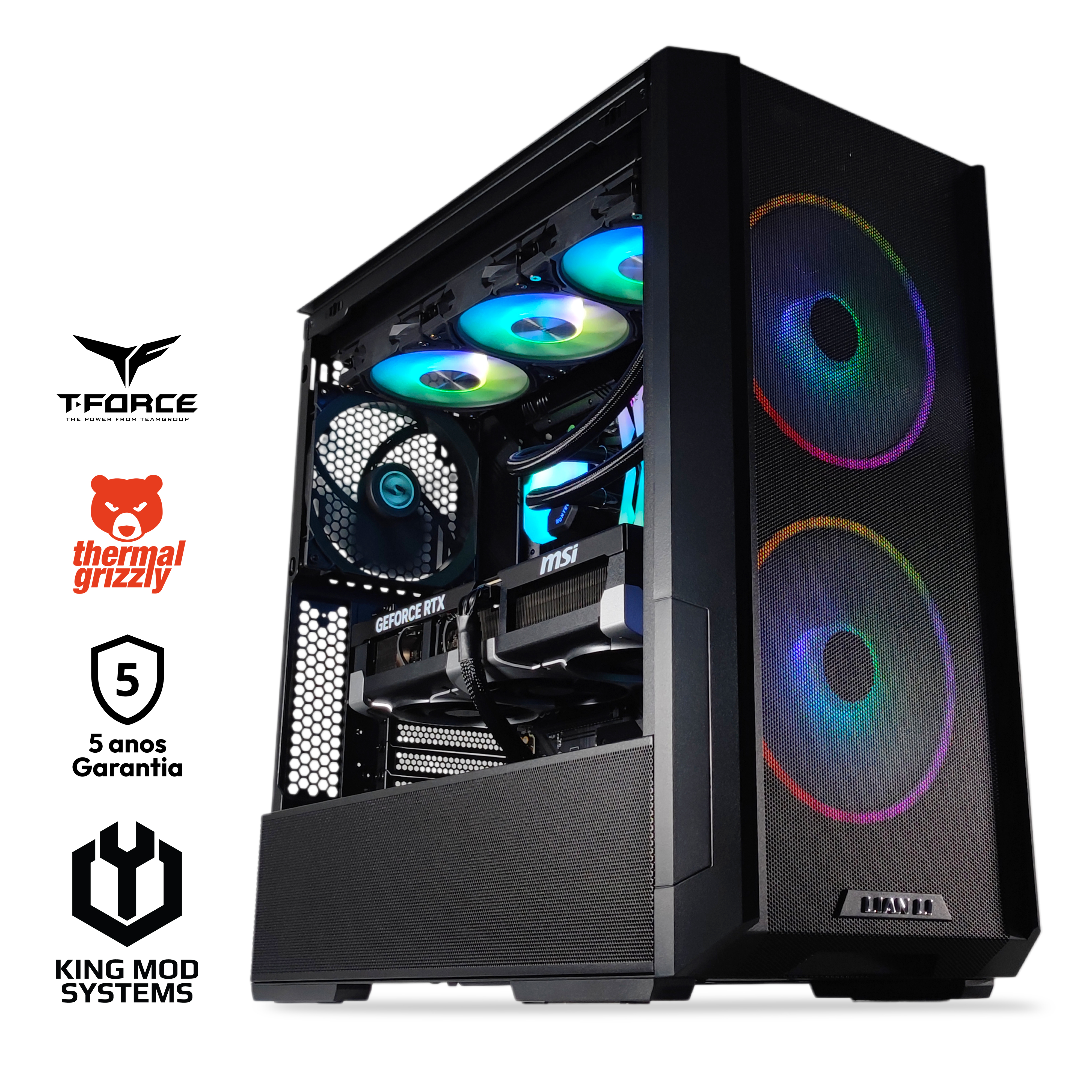 Computador King Mod Gamer-PC Ryzen 7 9800X3D 32GB DDR5 2TB RTX 5090 WiFi W11