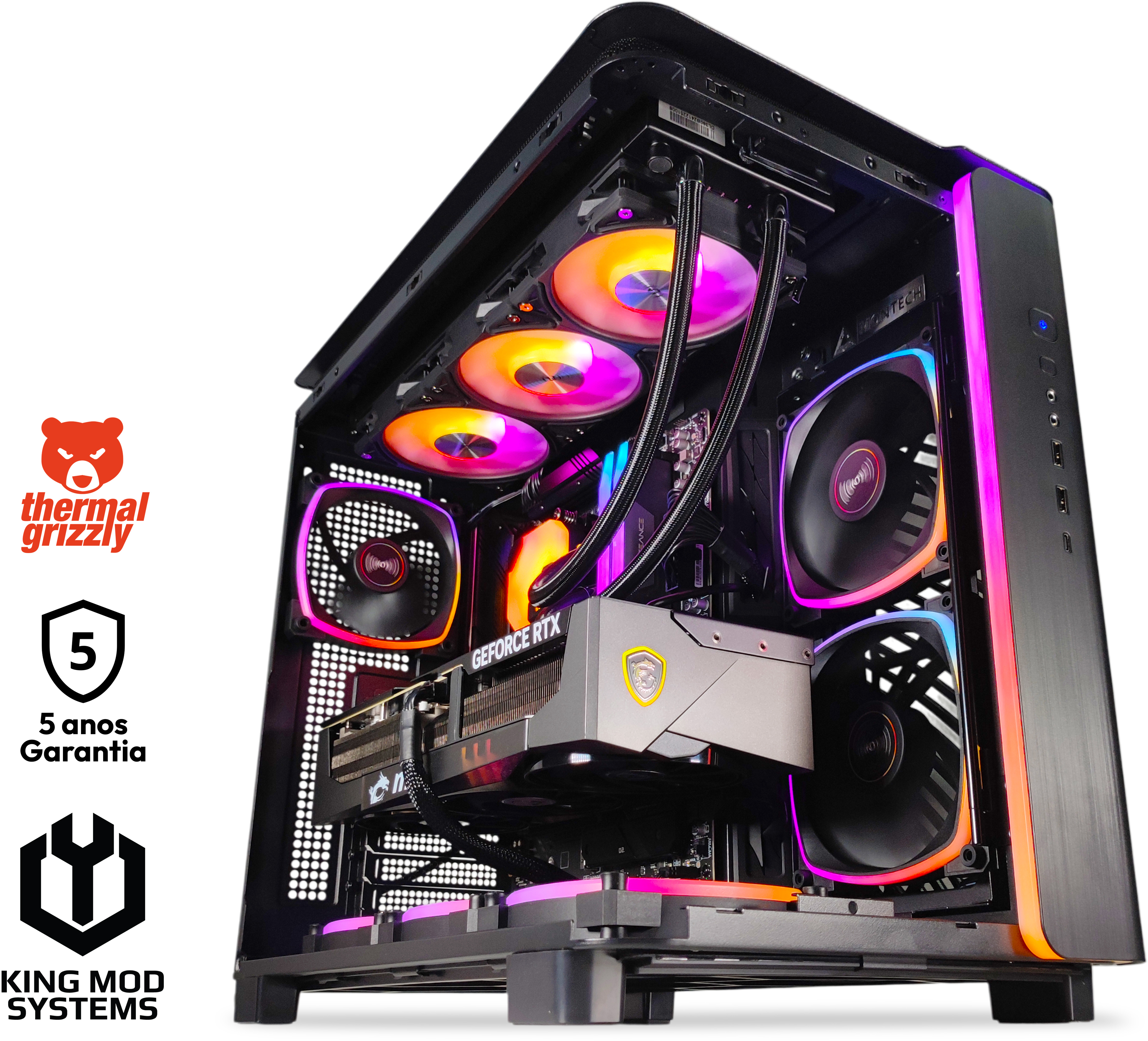 Picture of Picture of Computador King Mod Gamer-PC Ryzen 7 9800X3D 64GB DDR5 2TB RTX 5090 WiFi W11 V3