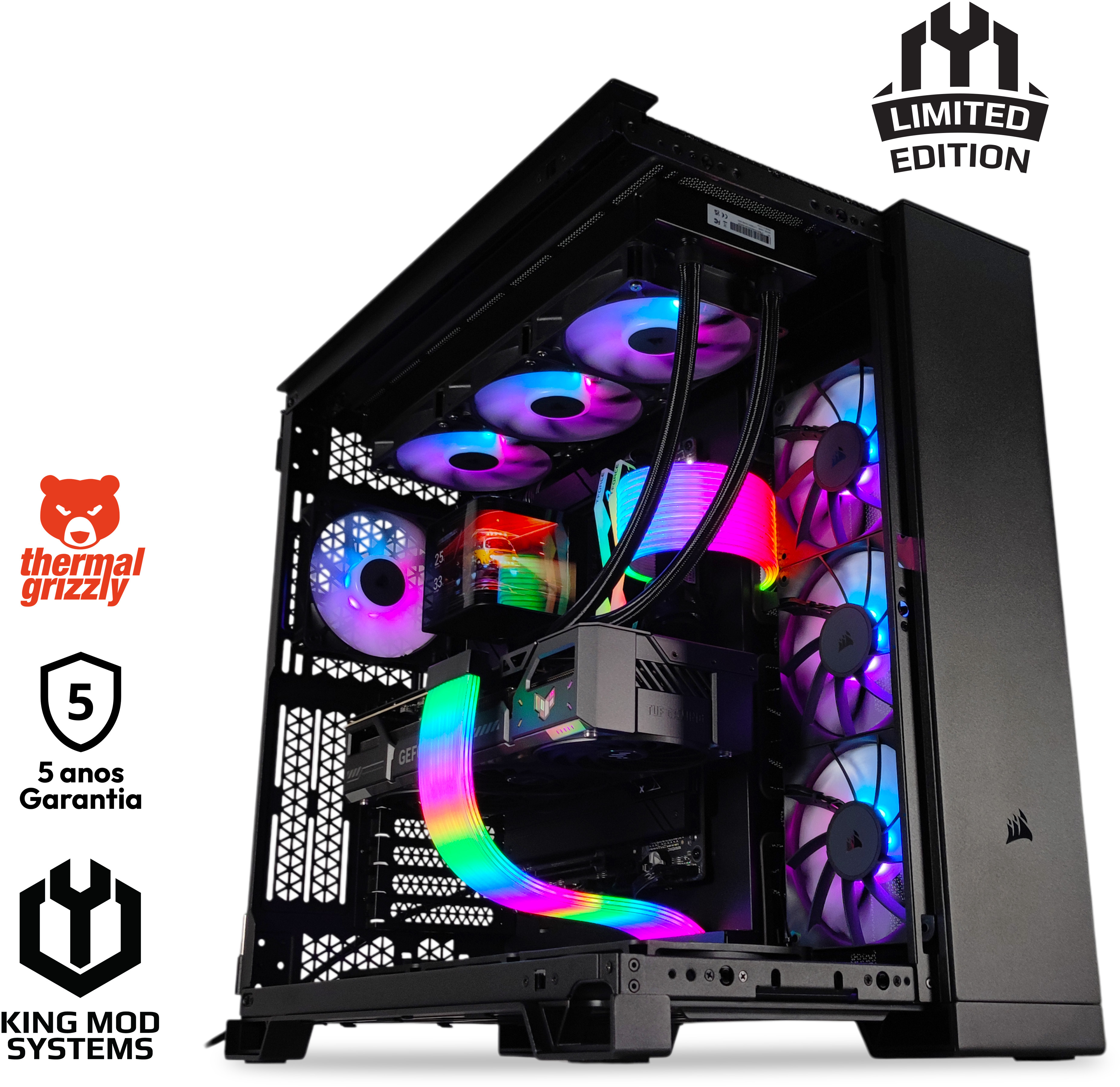 Computador King Mod Limited-PC Ryzen 7 9700X 32GB DDR5 1TB RTX 5070 Ti WiFi W11