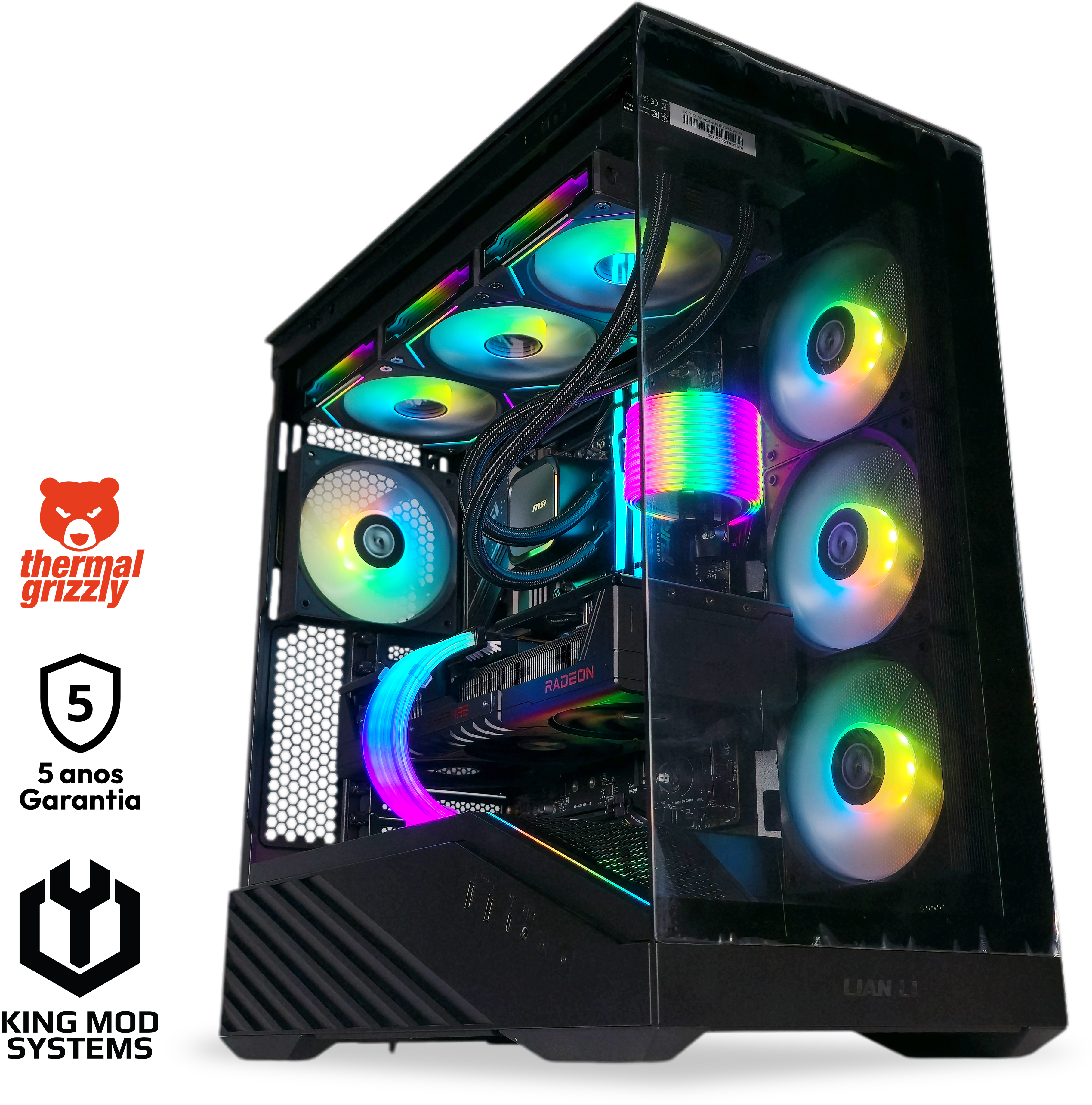 King Mod Systems - Computador King Mod Limited-PC Ryzen 7 9800X3D 64GB DDR5 2TB RX 9070 XT WiFi W11