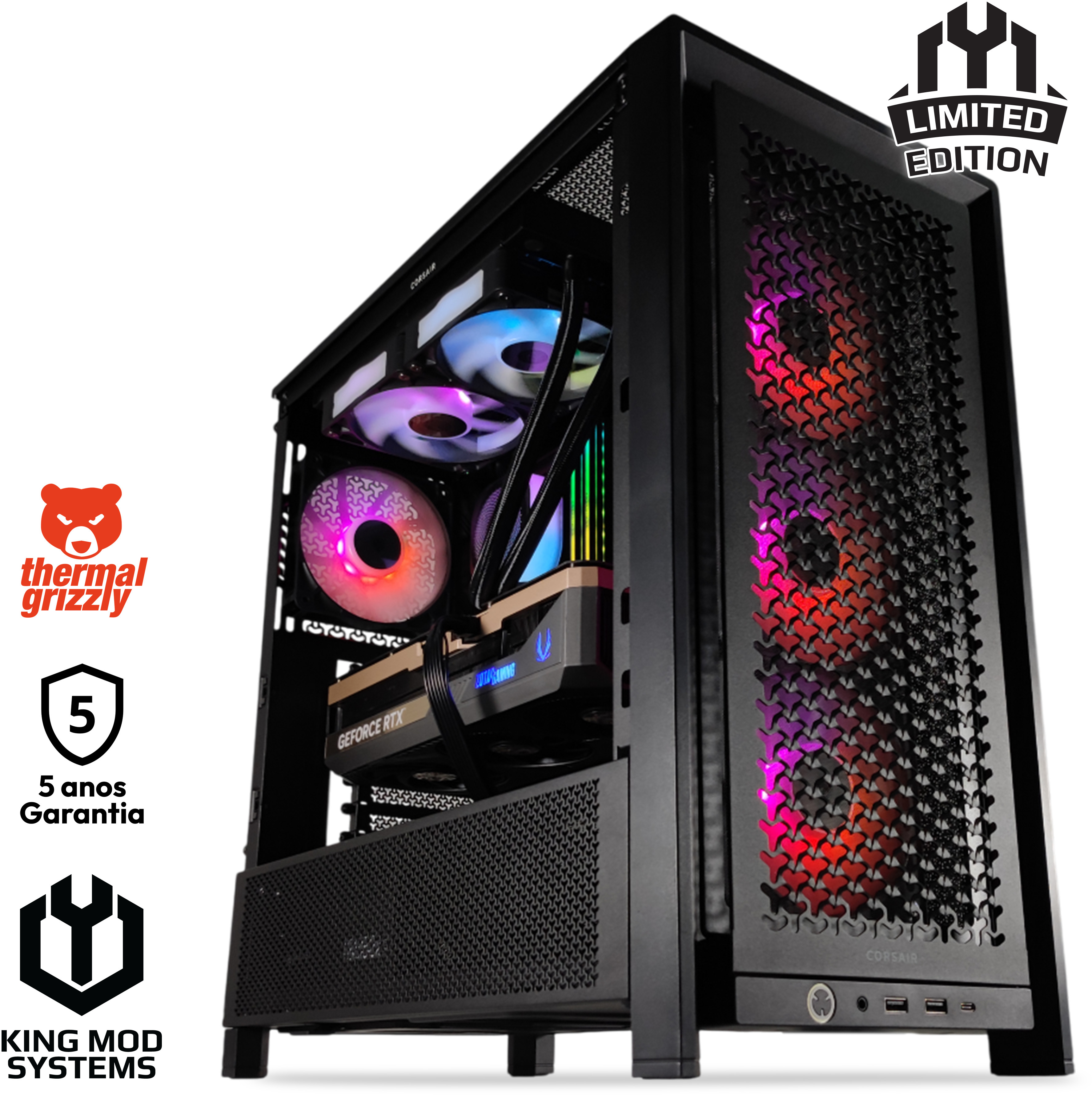 Computador King Mod Limited-PC Ryzen 7 9800X3D 64GB DDR5 2TB RTX 5080 WiFi W11